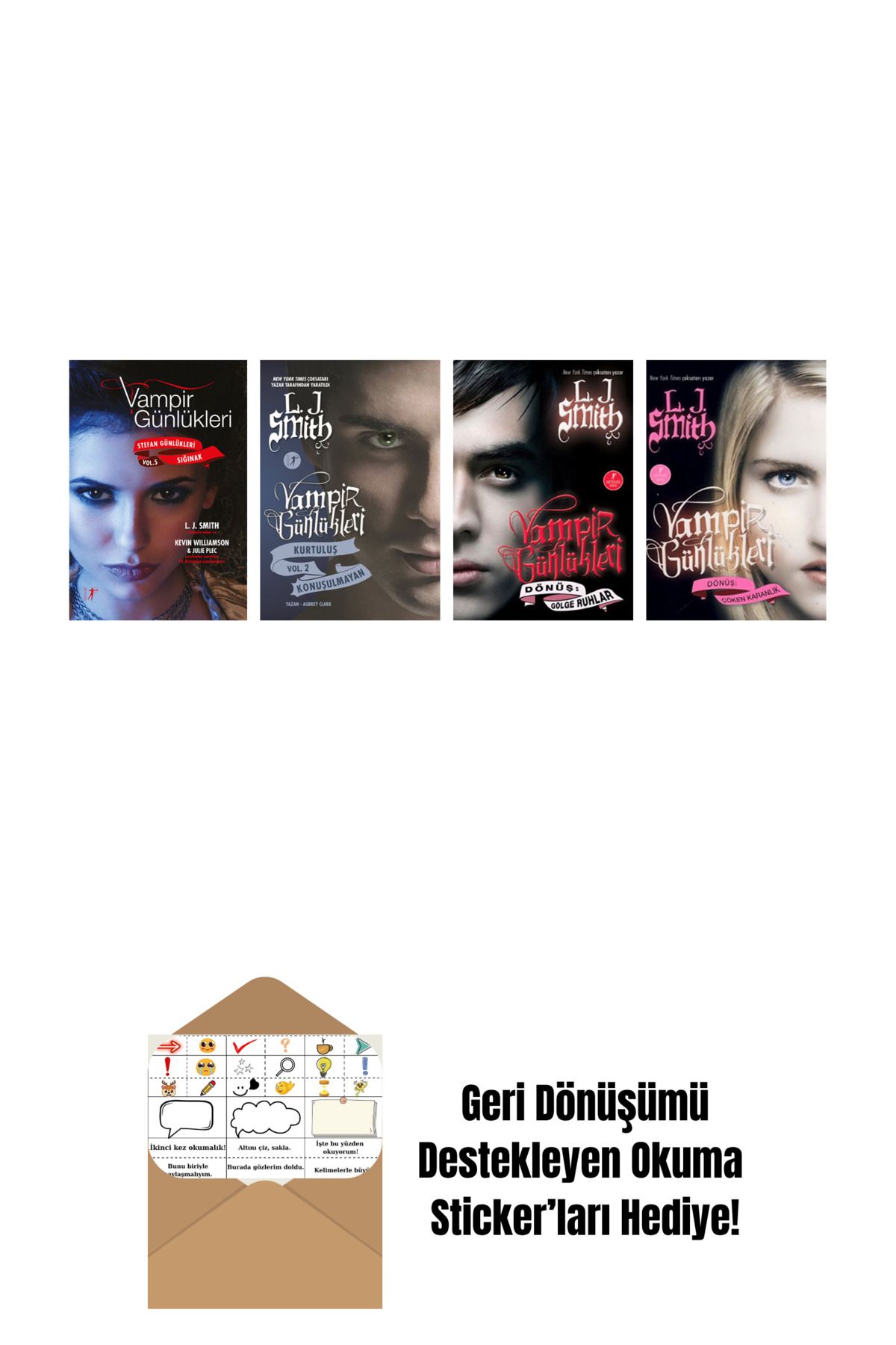 Artemis Yayınları L. J. Smith 4 Kitap Set + Okuma Sticker'ları