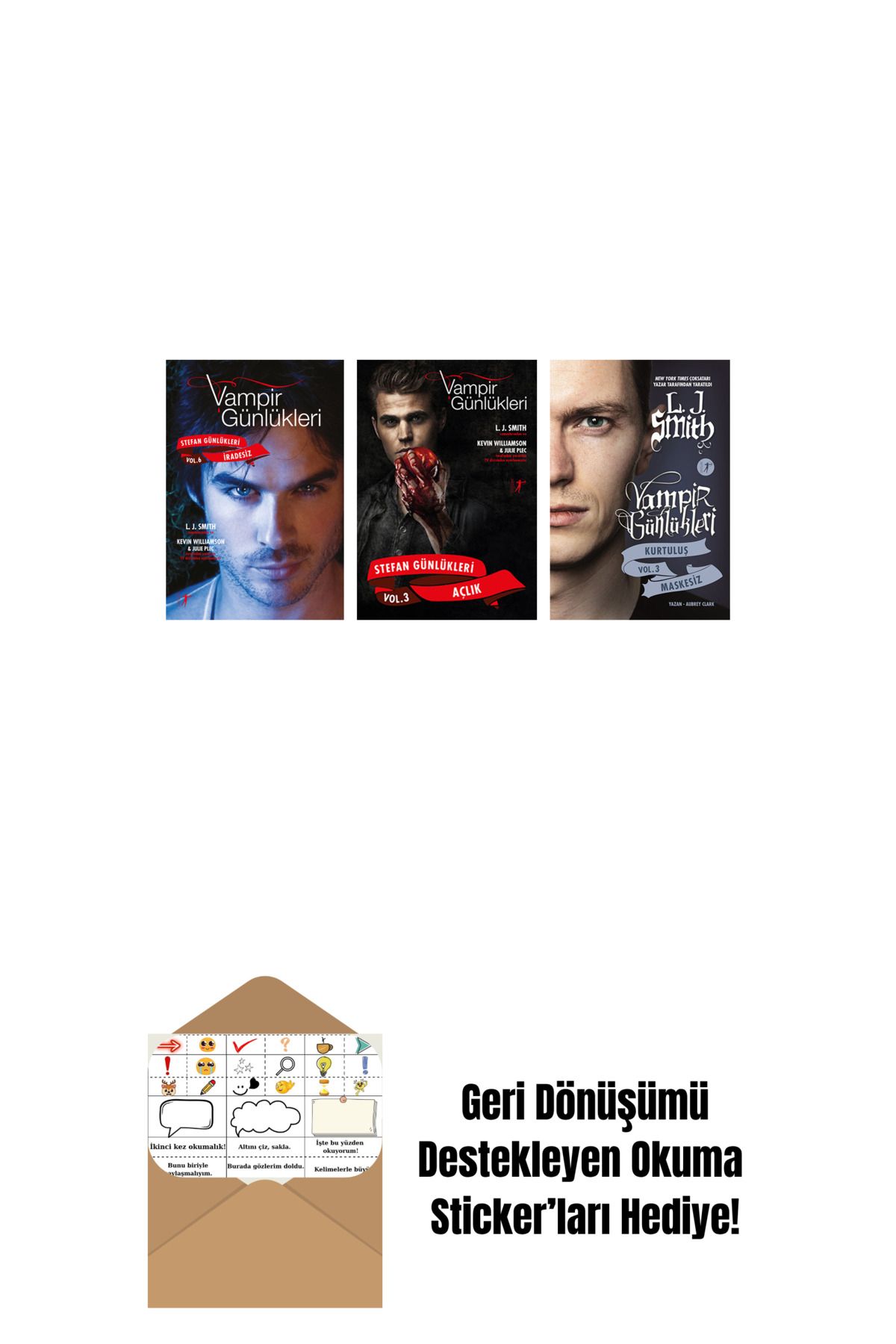 Artemis Yayınları L. J. Smith 3 Kitap Set + Okuma Sticker'ları