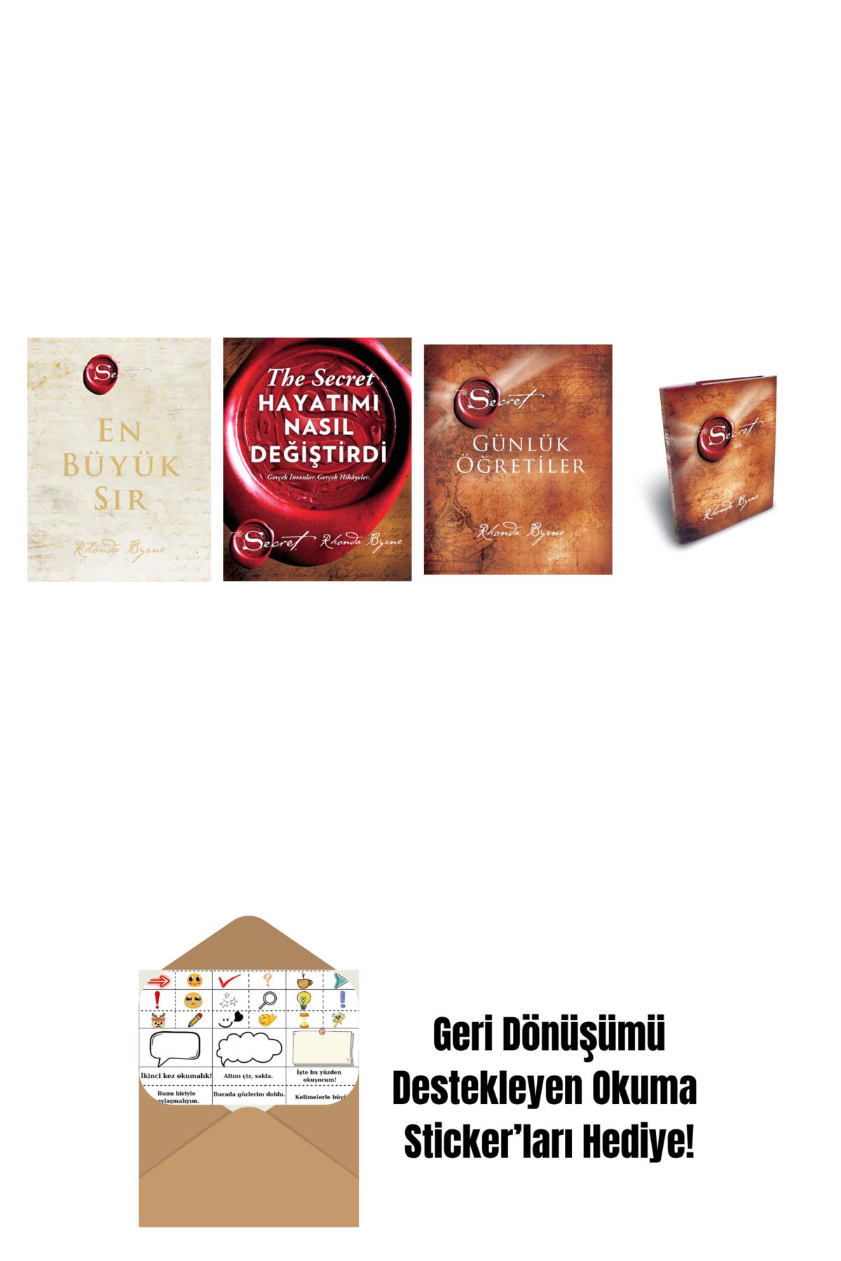 Artemis Yayınları Rhonda Byrne 4 Kitap Set + Okuma Sticker'ları