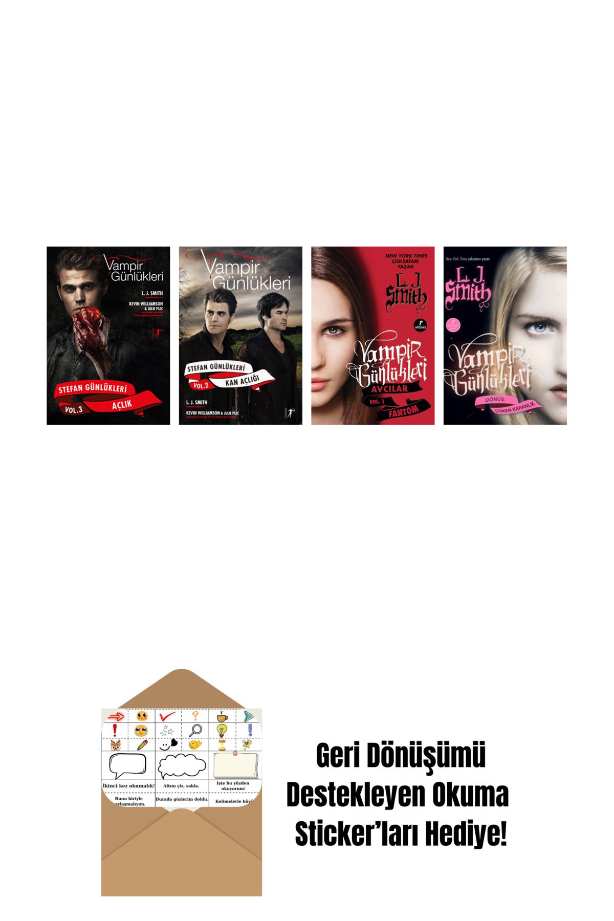 Artemis Yayınları L. J. Smith 4 Kitap Set + Okuma Sticker'ları