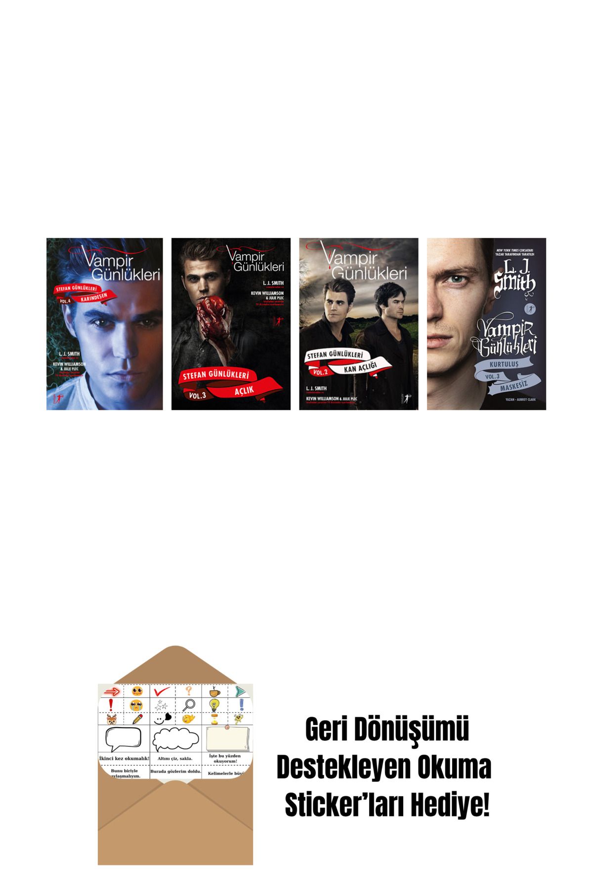 Artemis Yayınları L. J. Smith 4 Kitap Set + Okuma Sticker'ları