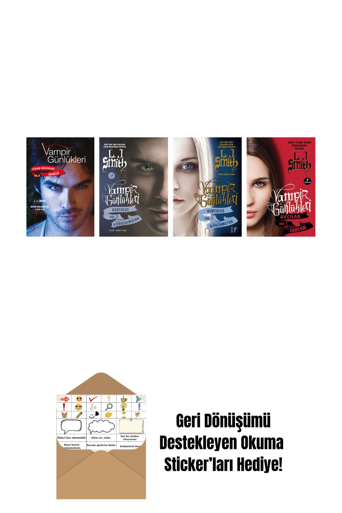 Artemis Yayınları L. J. Smith 4 Kitap Set + Okuma Sticker'ları