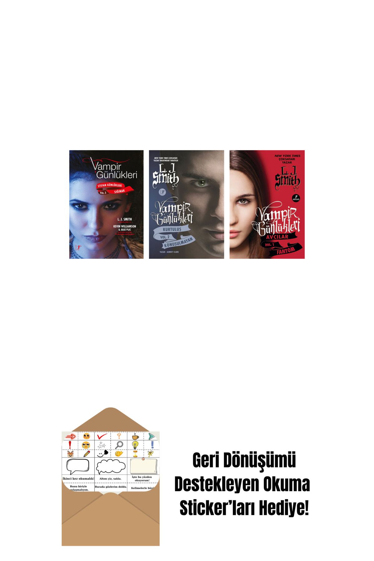Artemis Yayınları L. J. Smith 3 Kitap Set + Okuma Sticker'ları