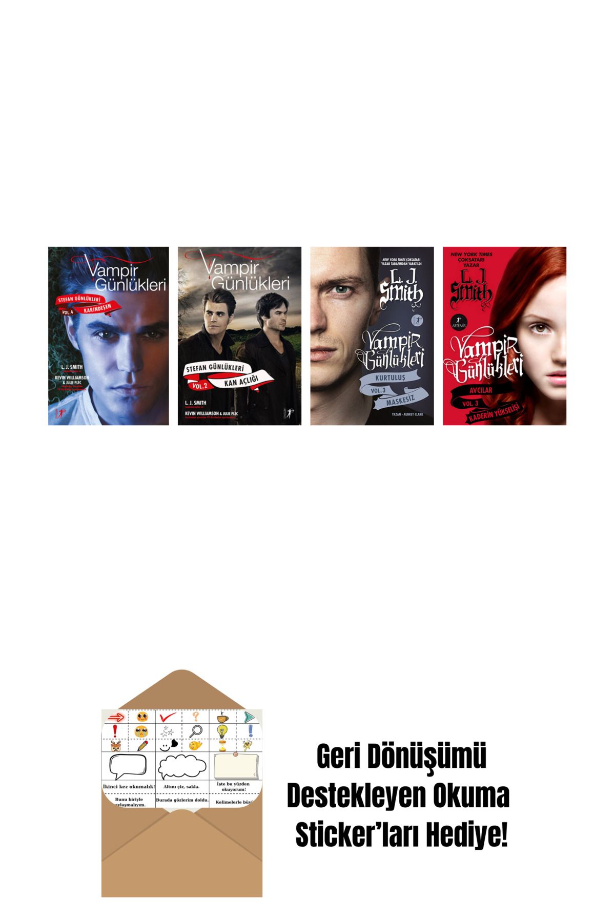 Artemis Yayınları L. J. Smith 4 Kitap Set + Okuma Sticker'ları