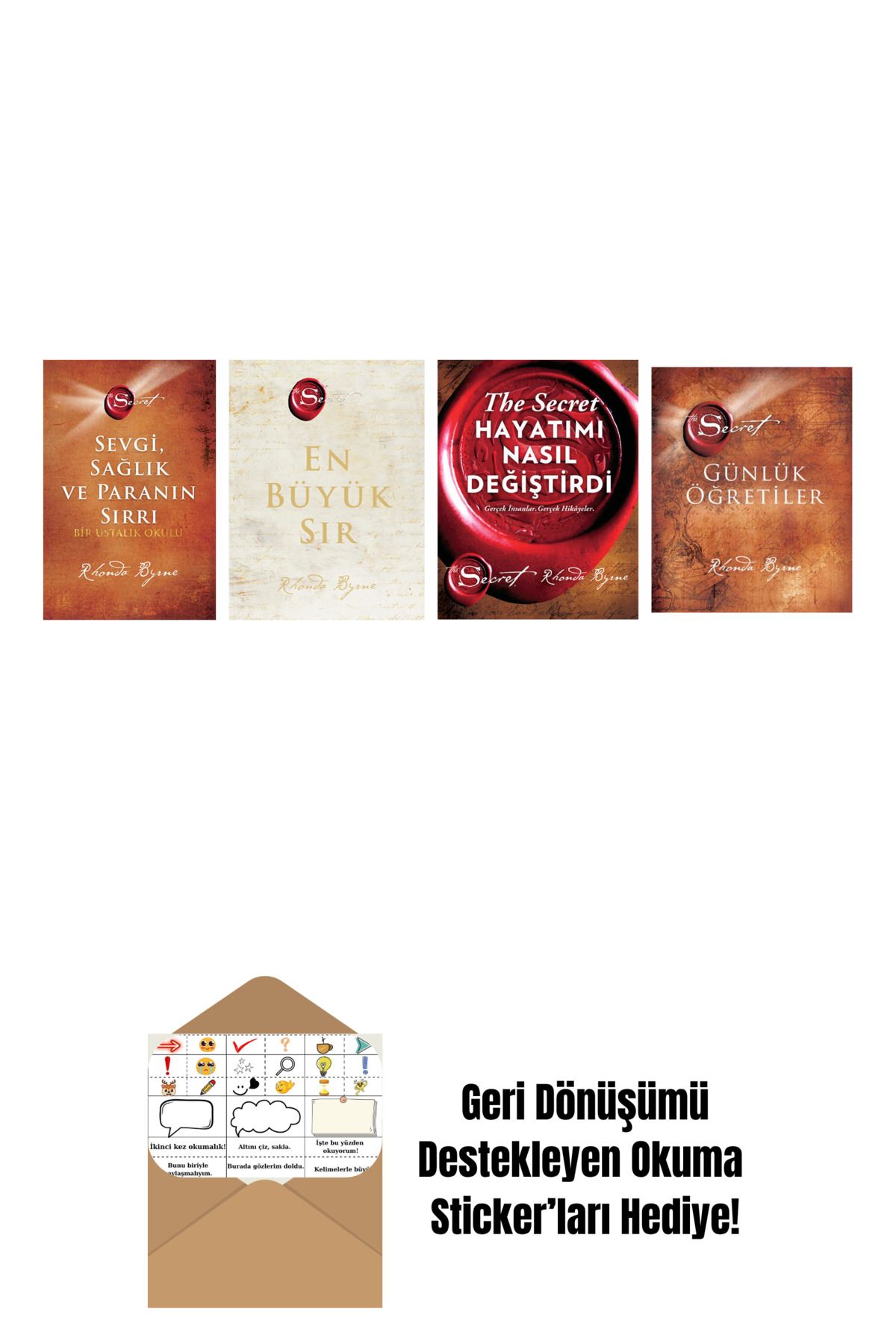 Artemis Yayınları Rhonda Byrne 4 Kitap Set + Okuma Sticker'ları