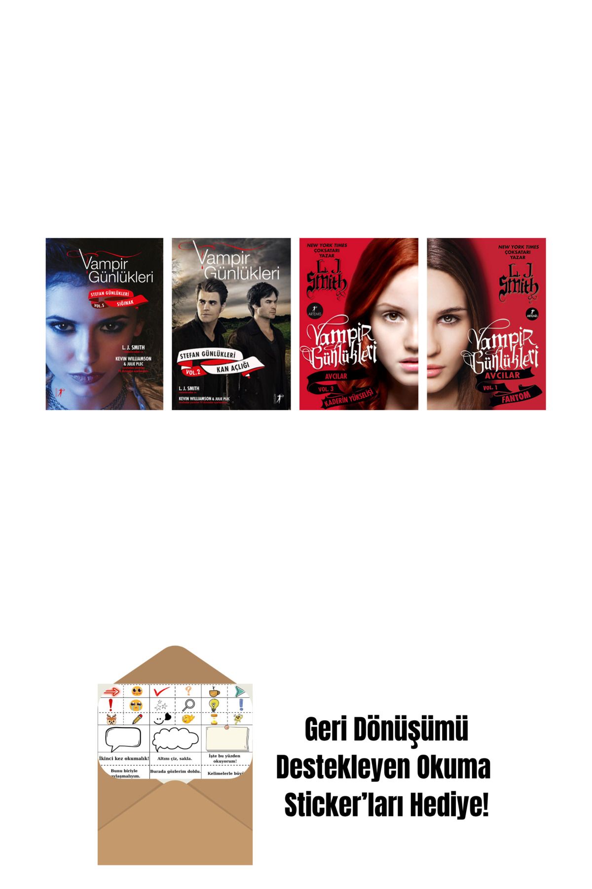 Artemis Yayınları L. J. Smith 4 Kitap Set + Okuma Sticker'ları