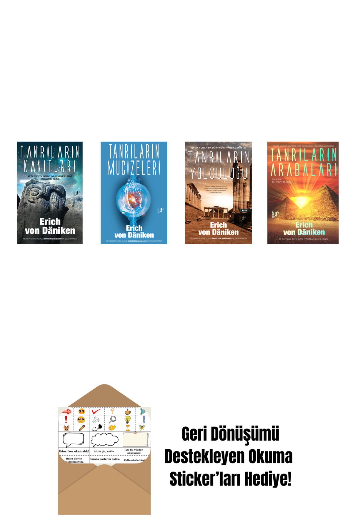 Artemis Yayınları Erich Von Daniken 4 Kitap Set + Okuma Sticker'ları