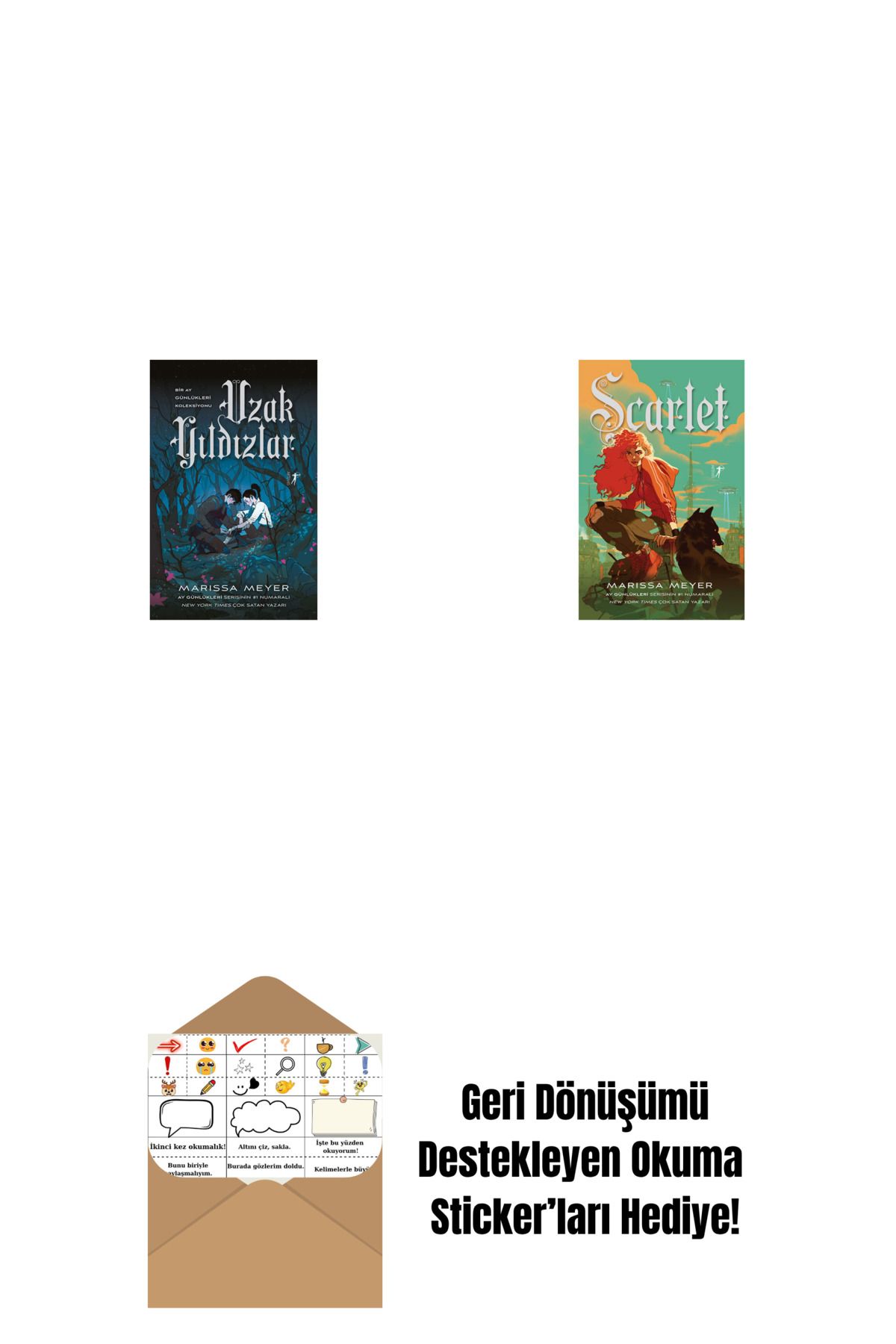 Artemis Yayınları Uzak Yıldızlar + Scarlet + Okuma Sticker'ları