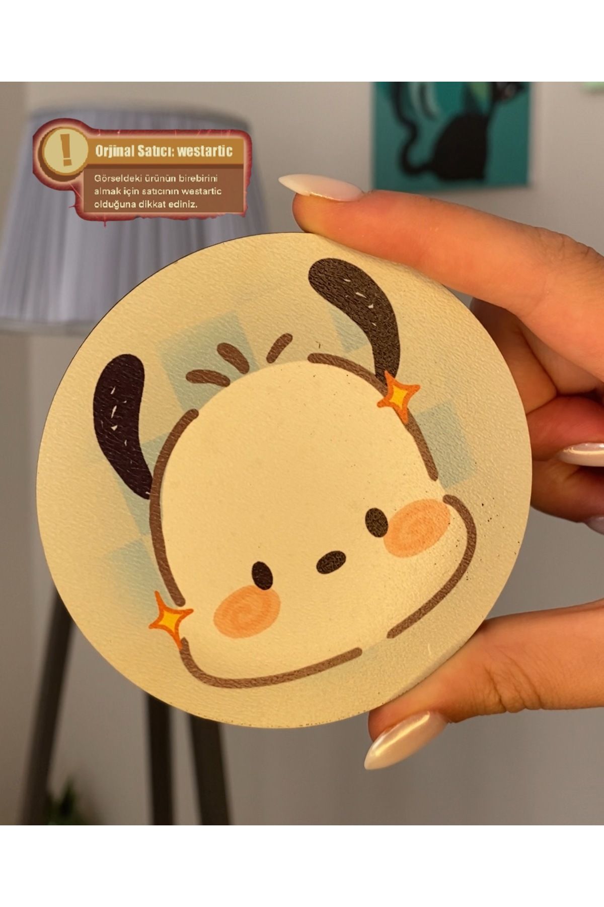 westartic Pochacco (Sanrio) Bardak Fincan Altlığı