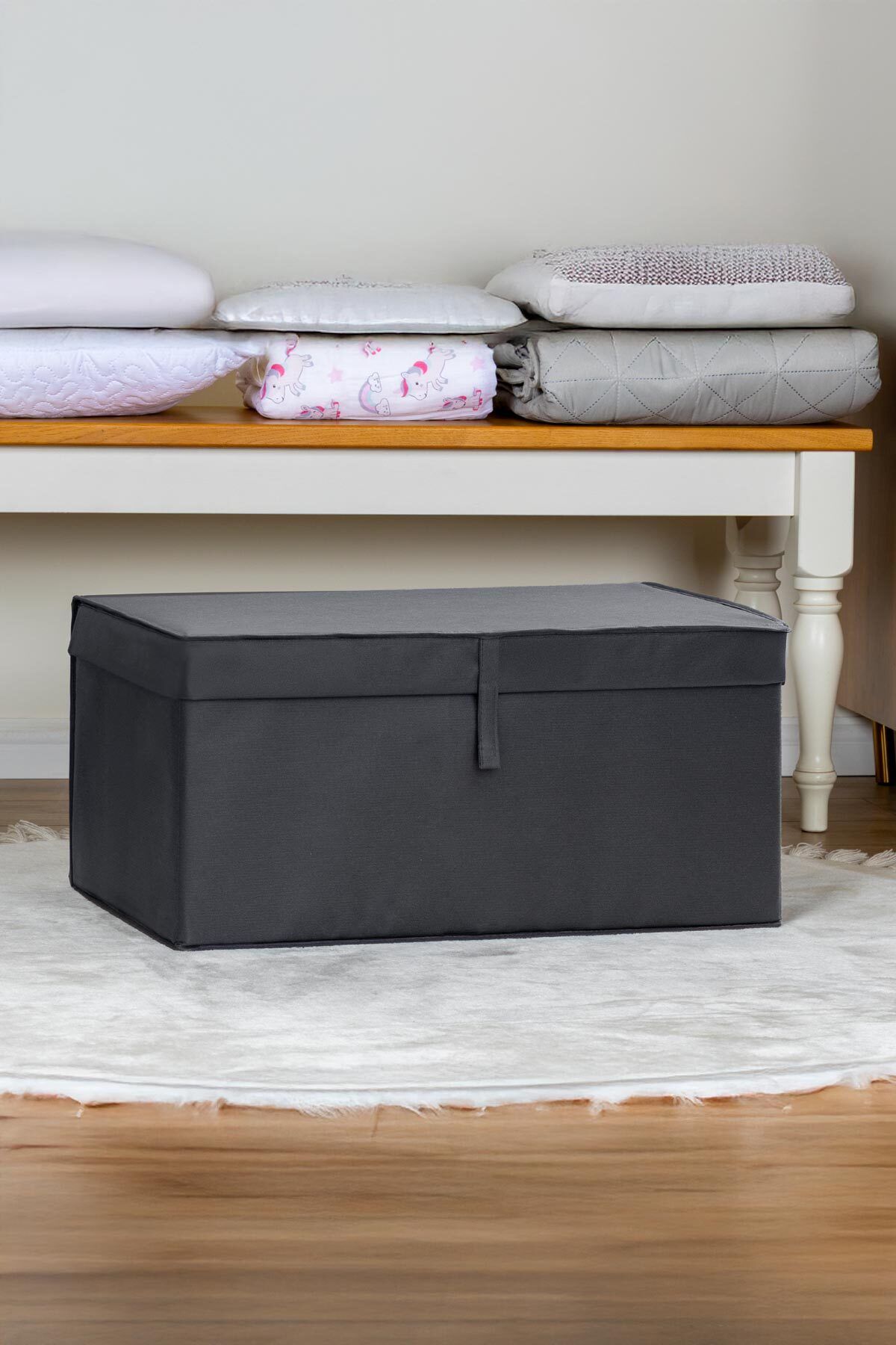 FORSACE 2 Ad Çok Amaçlı Çamaşır Saklama Düzenleme Vb Hurç Kutu Mega 60x40x30 cm Antrasit