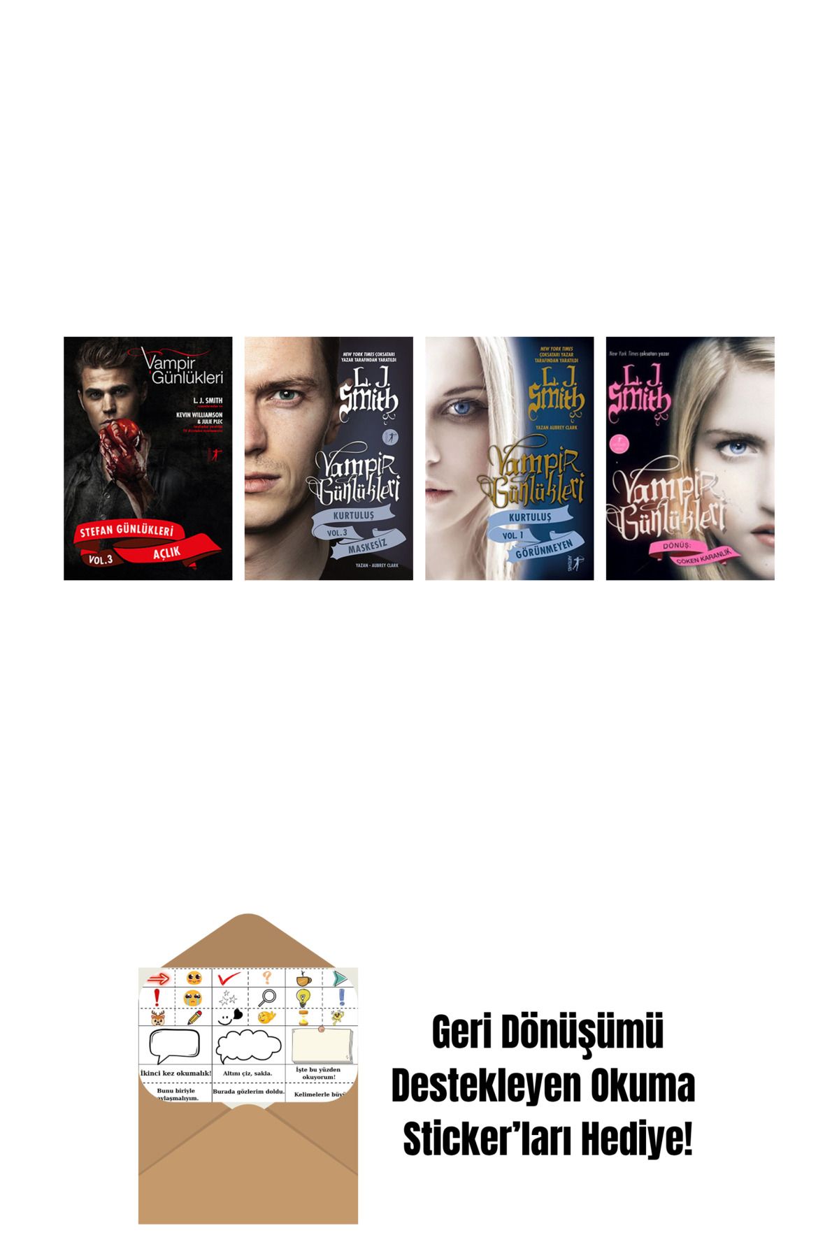 Artemis Yayınları L. J. Smith 4 Kitap Set + Okuma Sticker'ları