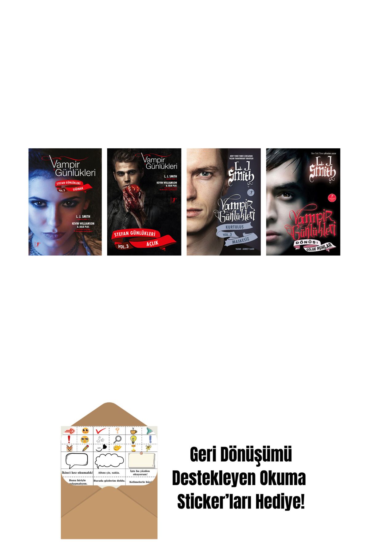 Artemis Yayınları L. J. Smith 4 Kitap Set + Okuma Sticker'ları