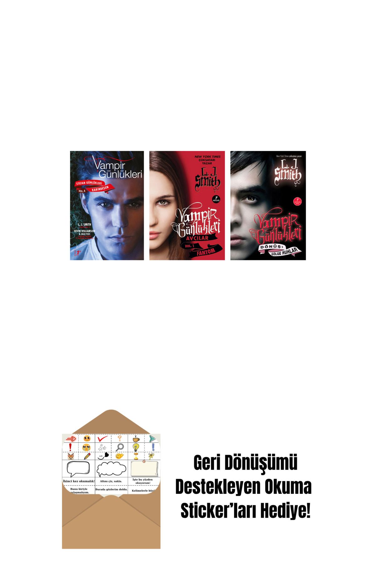 Artemis Yayınları L. J. Smith 3 Kitap Set + Okuma Sticker'ları