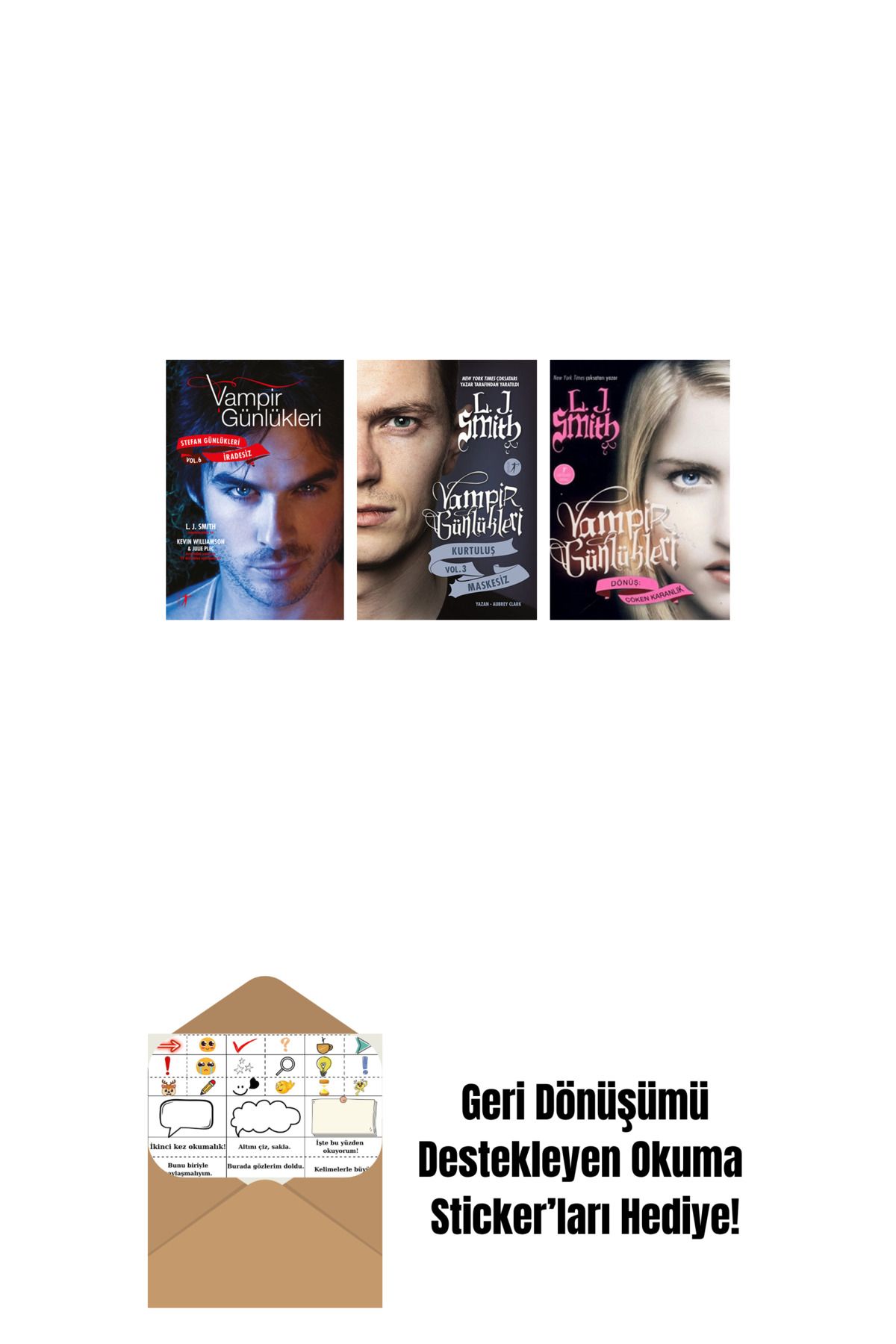Artemis Yayınları L. J. Smith 3 Kitap Set + Okuma Sticker'ları
