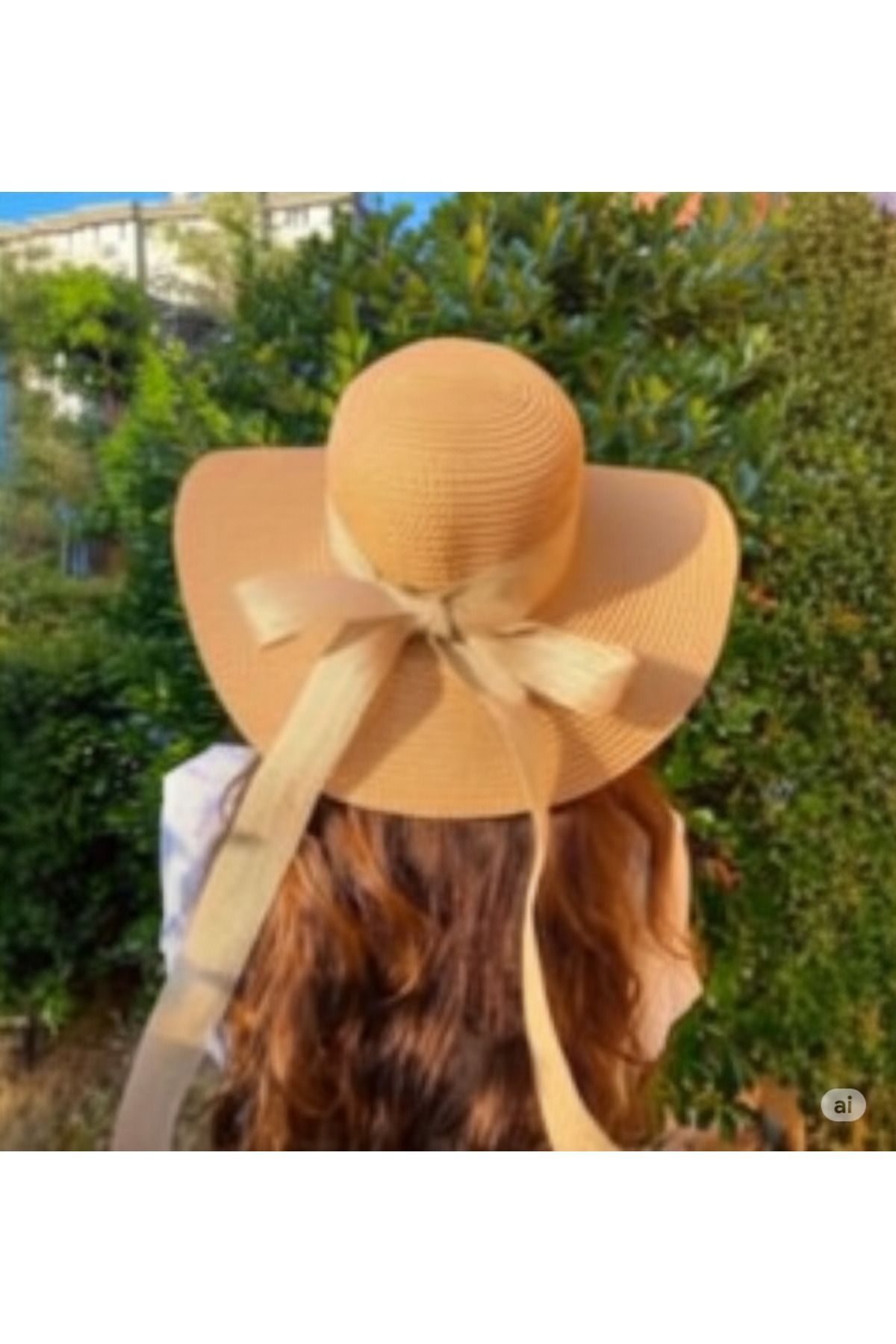 shop Fularlı Kloş Hasır Şapka Ütülenebilir