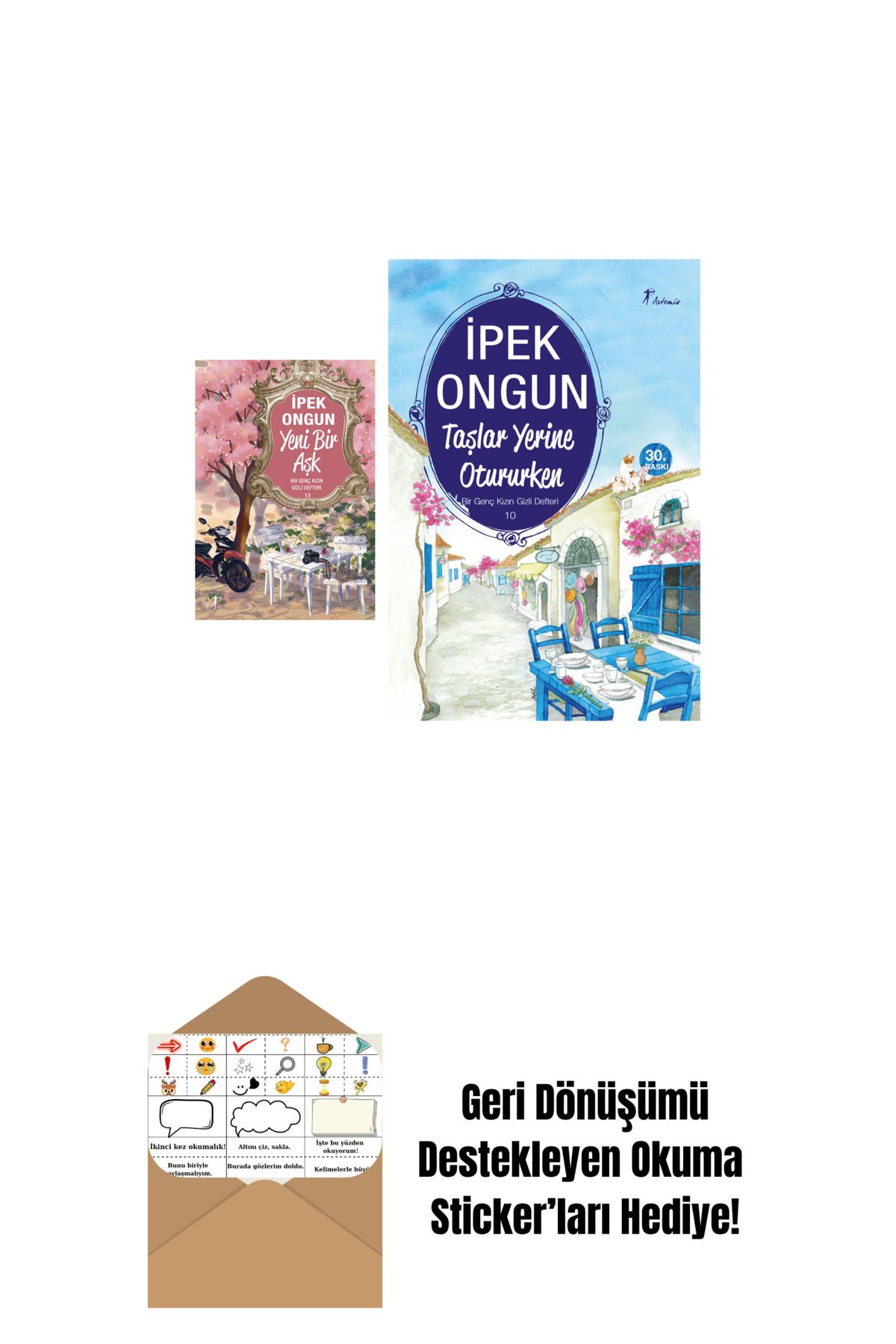 Artemis Yayınları Yeni Bir Aşk + Taşlar Yerine Otururken + Okuma Sticker'ları