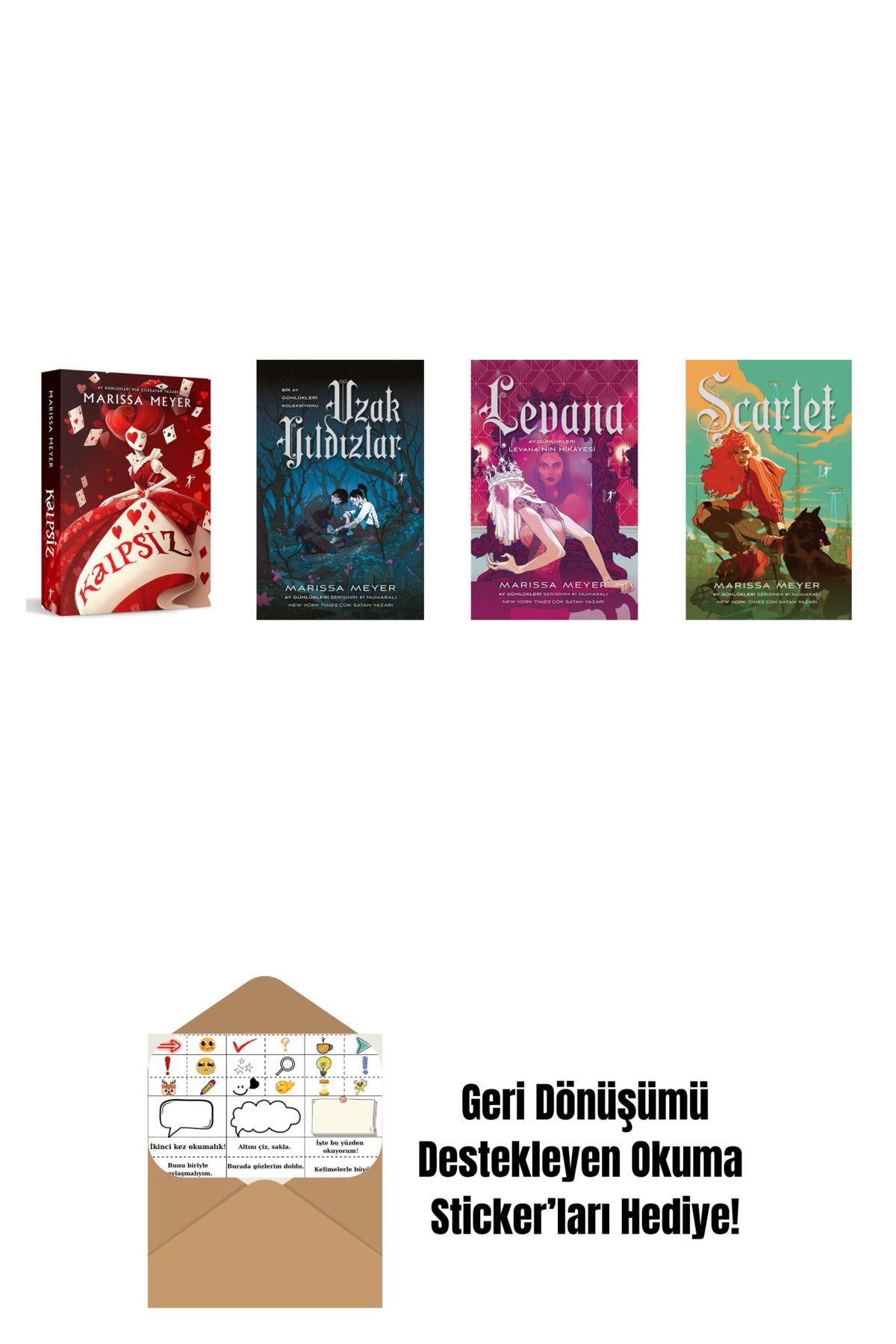 Artemis Yayınları Marissa Meyer 4 Kitap Set + Okuma Sticker'ları