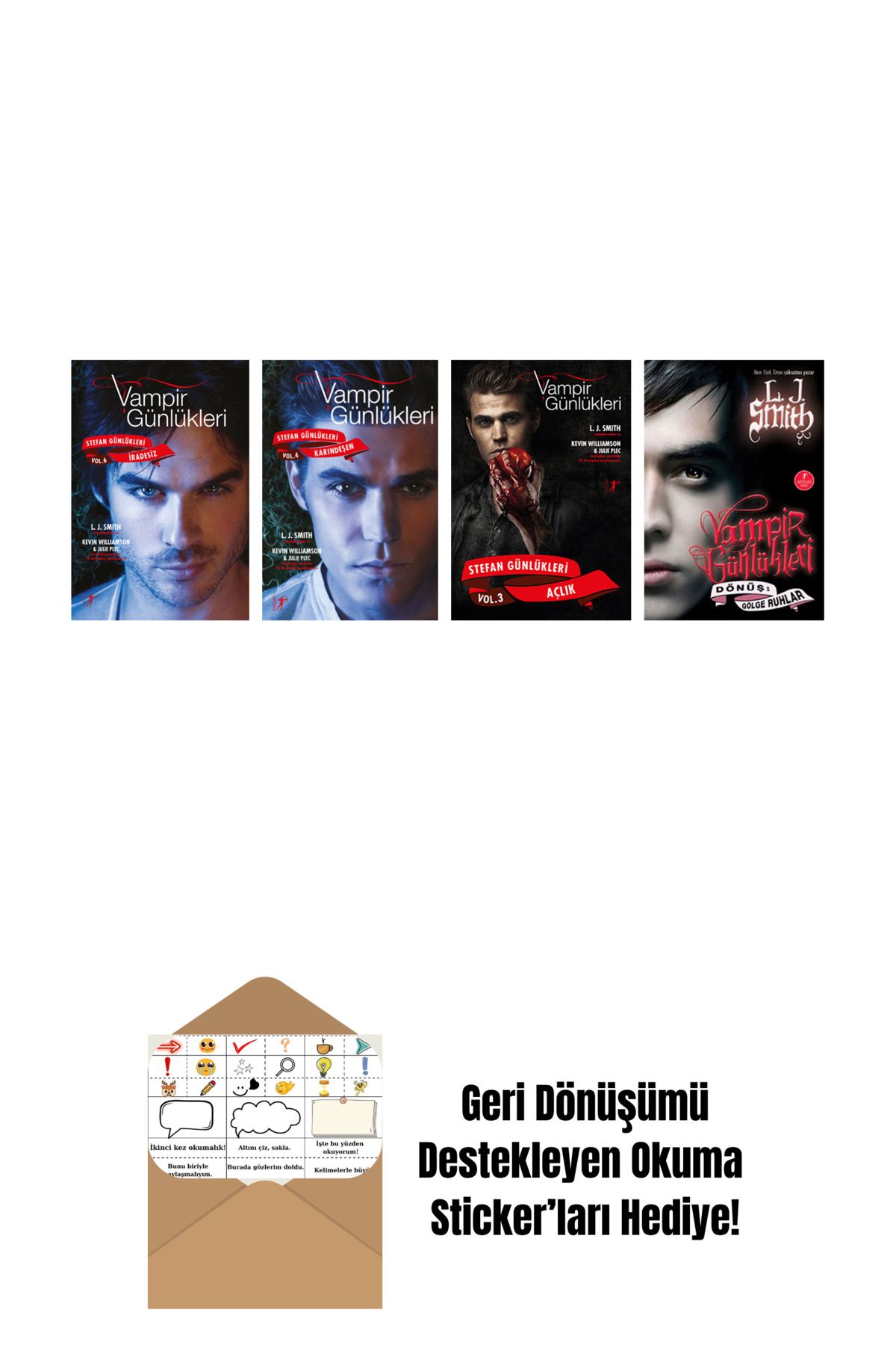 Artemis Yayınları L. J. Smith 4 Kitap Set + Okuma Sticker'ları