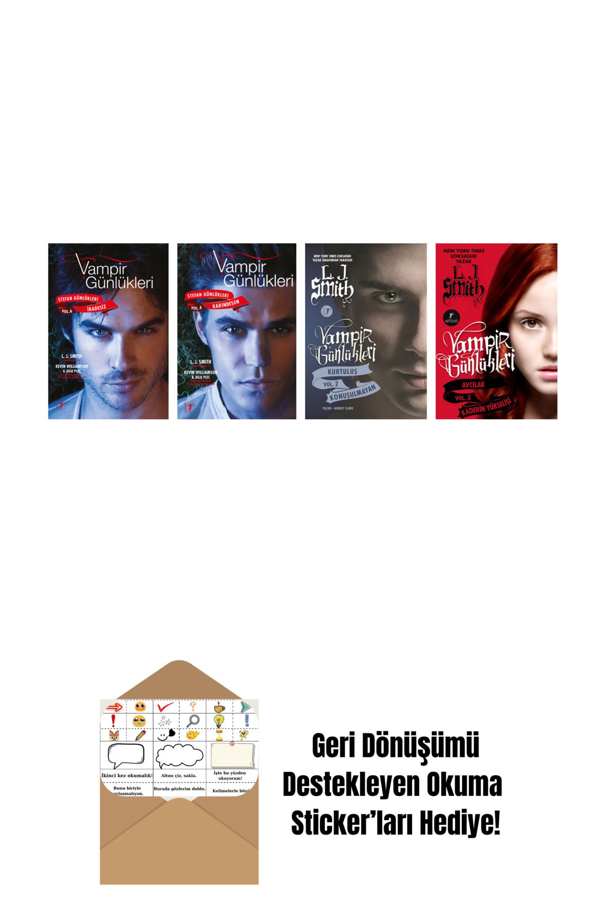 Artemis Yayınları L. J. Smith 4 Kitap Set + Okuma Sticker'ları