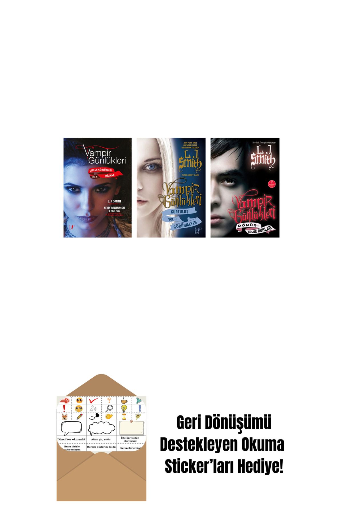Artemis Yayınları L. J. Smith 3 Kitap Set + Okuma Sticker'ları