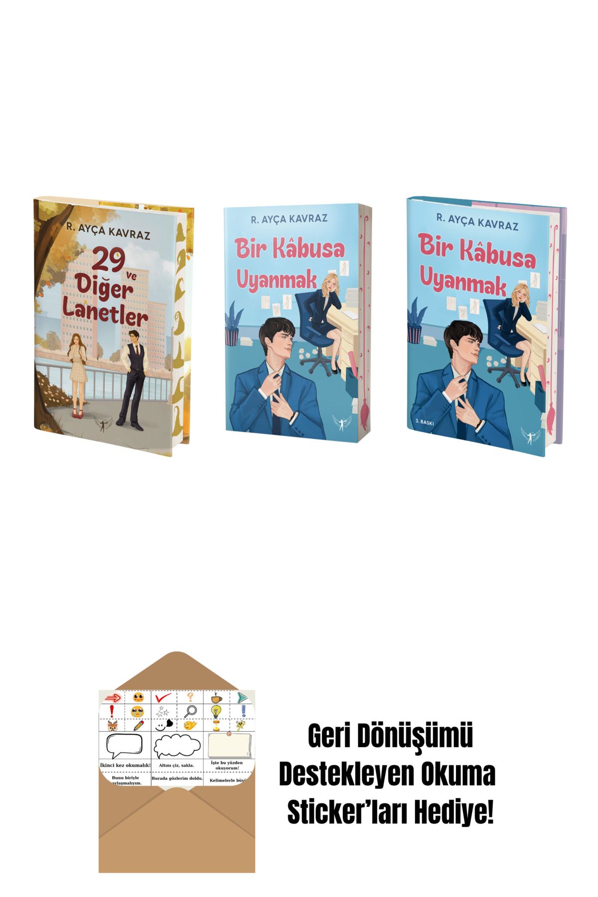 Artemis Yayınları R. Ayça Kavraz 3 Kitap Set + Okuma Sticker'ları