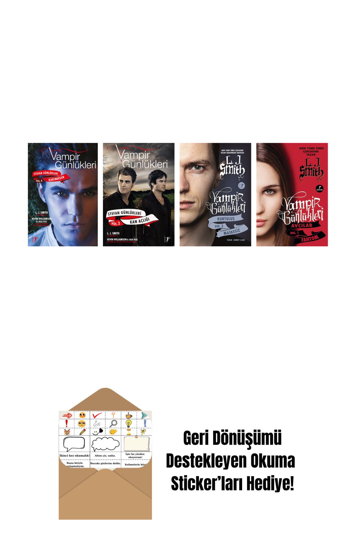 Artemis Yayınları L. J. Smith 4 Kitap Set + Okuma Sticker'ları