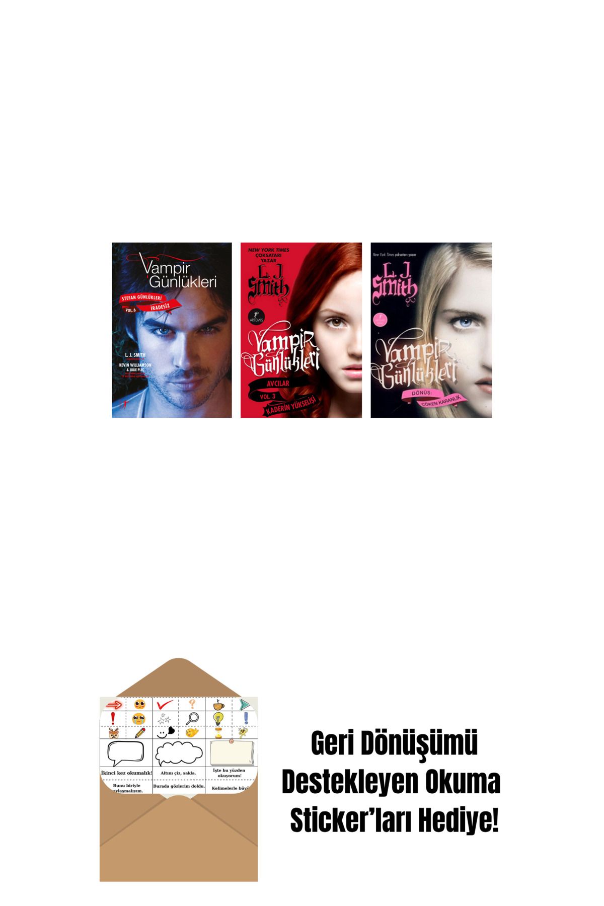 Artemis Yayınları L. J. Smith 3 Kitap Set + Okuma Sticker'ları