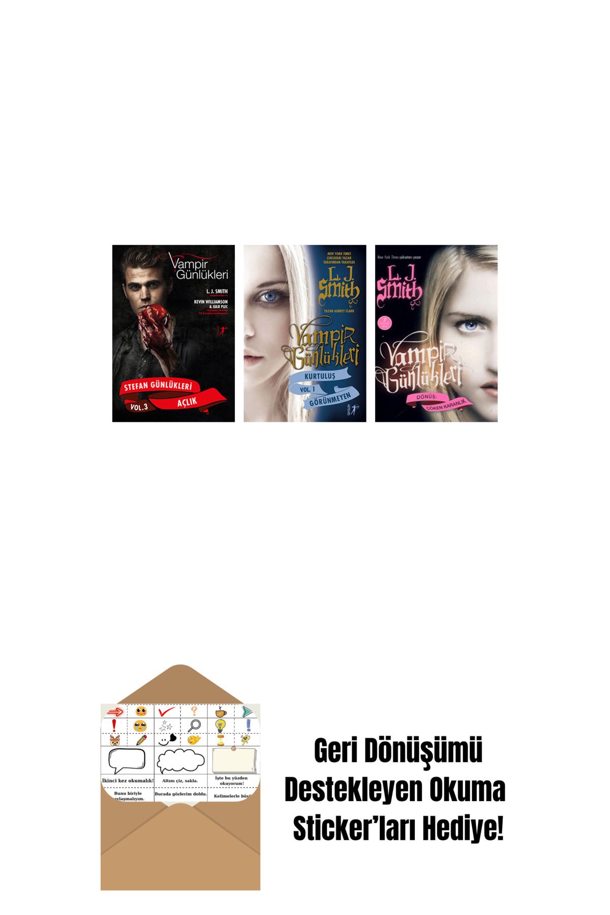 Artemis Yayınları L. J. Smith 3 Kitap Set + Okuma Sticker'ları