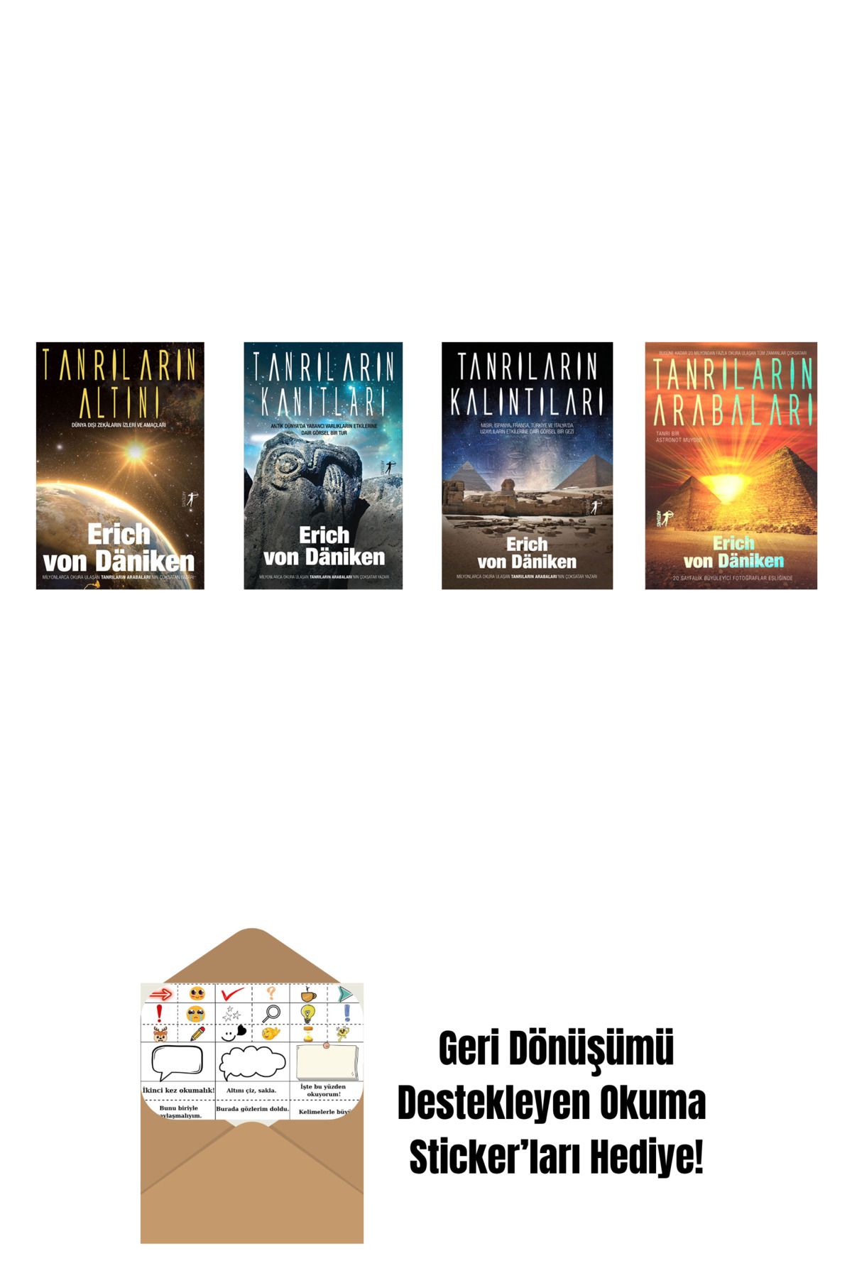 Artemis Yayınları Erich Von Daniken 4 Kitap Set + Okuma Sticker'ları