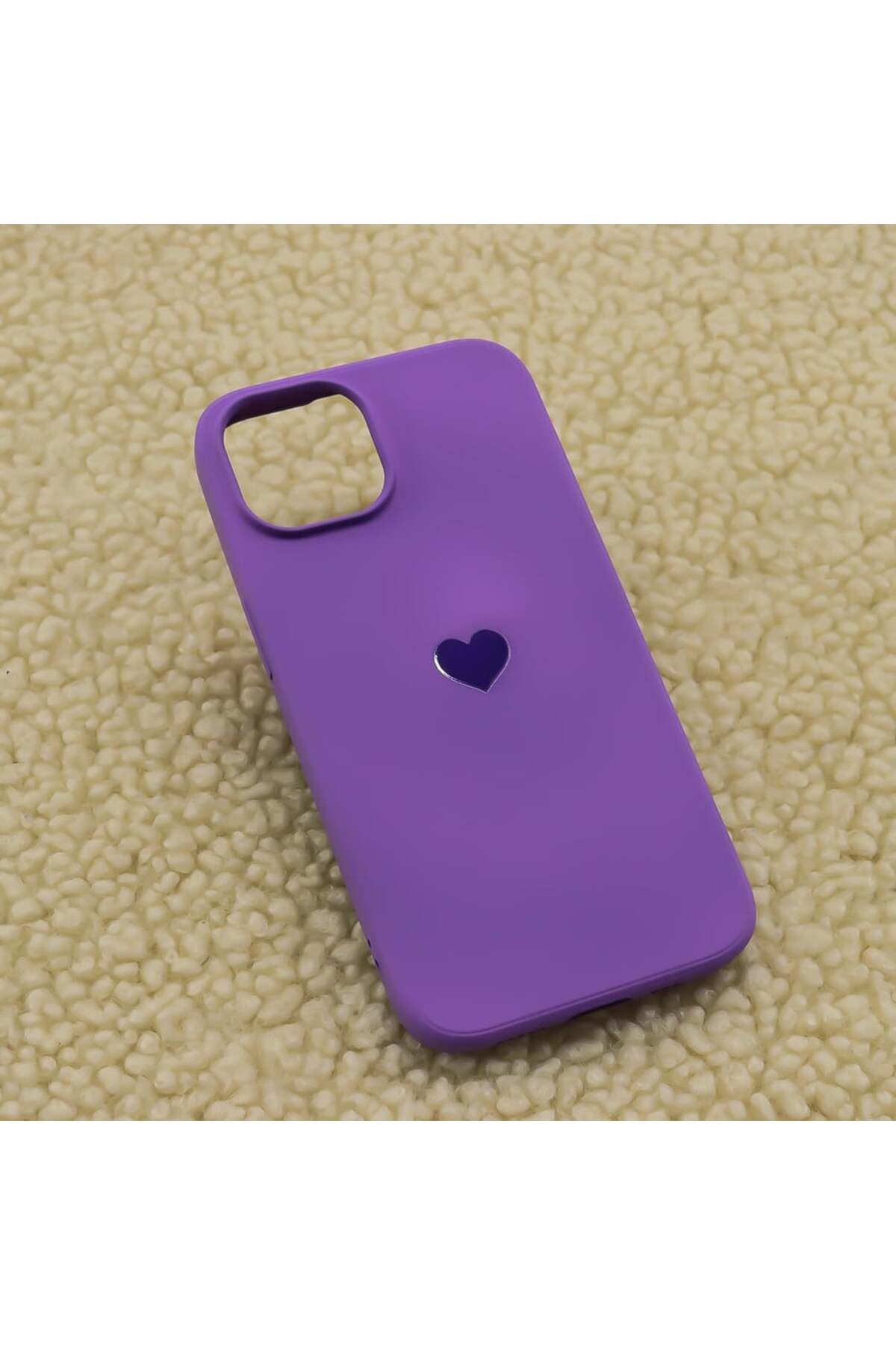 Case&Case iPhone 15 Pro Uyumlu Renk Uyumlu Kalp Baskılı Lansman Kılıf