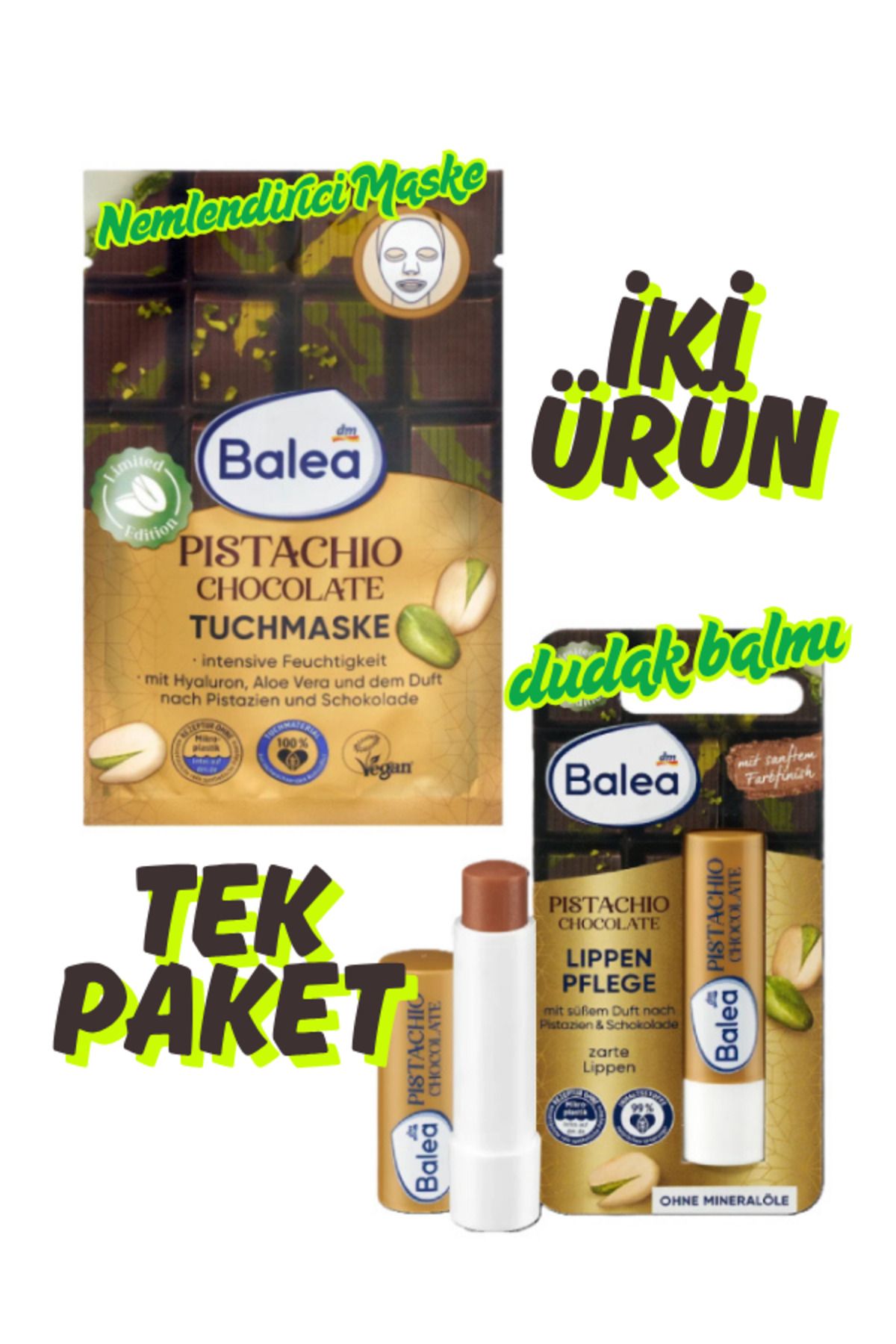 BALEA YOĞUN NEMLENDİRİCİ YÜZ MASKESİ + DUDAK BALSAMI (ÖZEL SERİ)