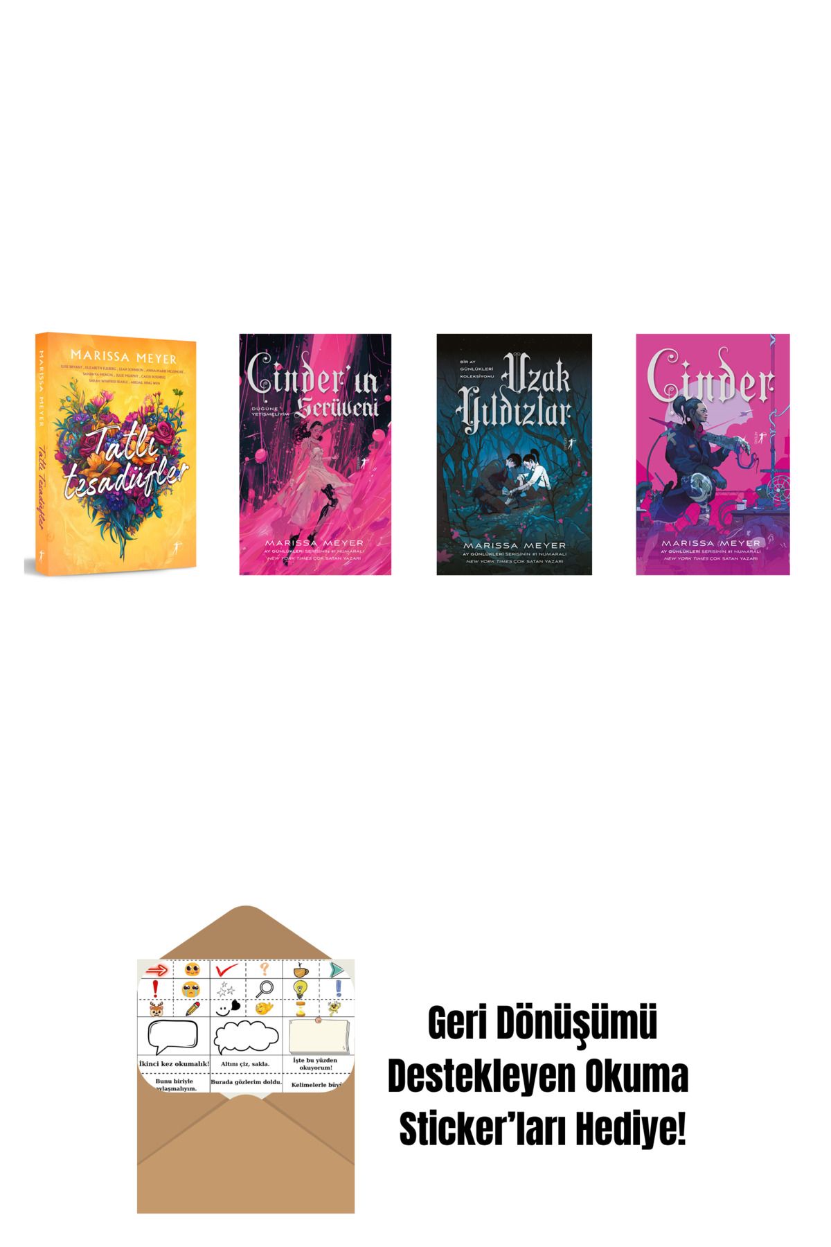 Artemis Yayınları Marissa Meyer 4 Kitap Set + Okuma Sticker'ları