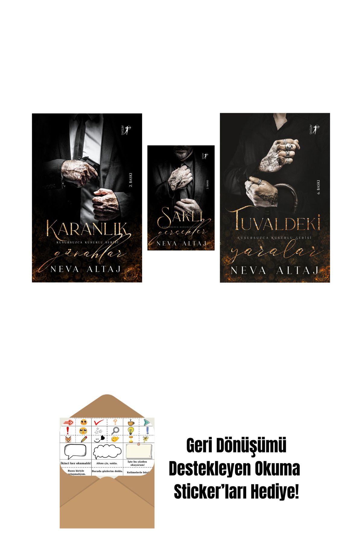 Artemis Yayınları Neva Altaj 3 Kitap Set + Okuma Sticker'ları