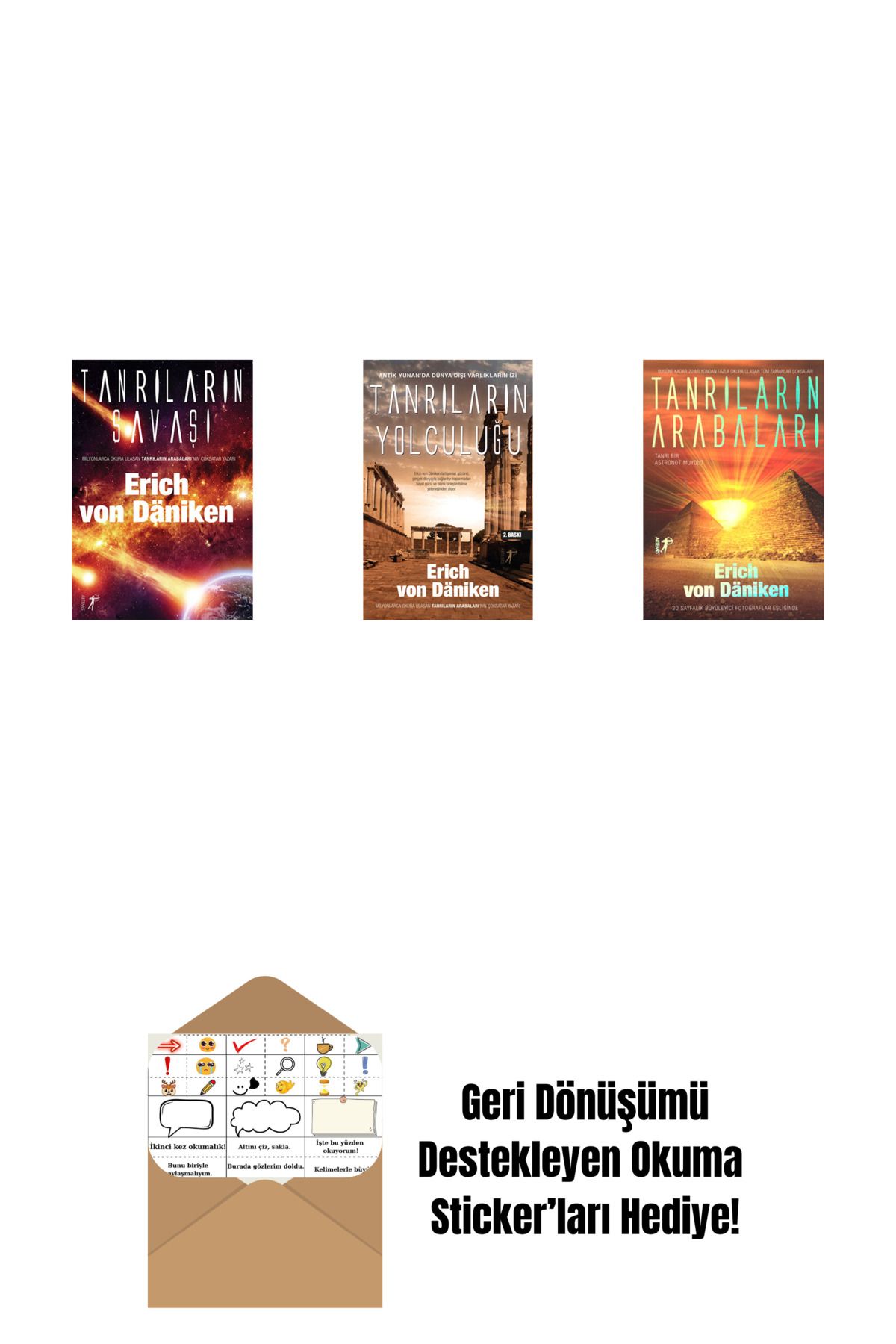Artemis Yayınları Erich Von Daniken 3 Kitap Set + Okuma Sticker'ları