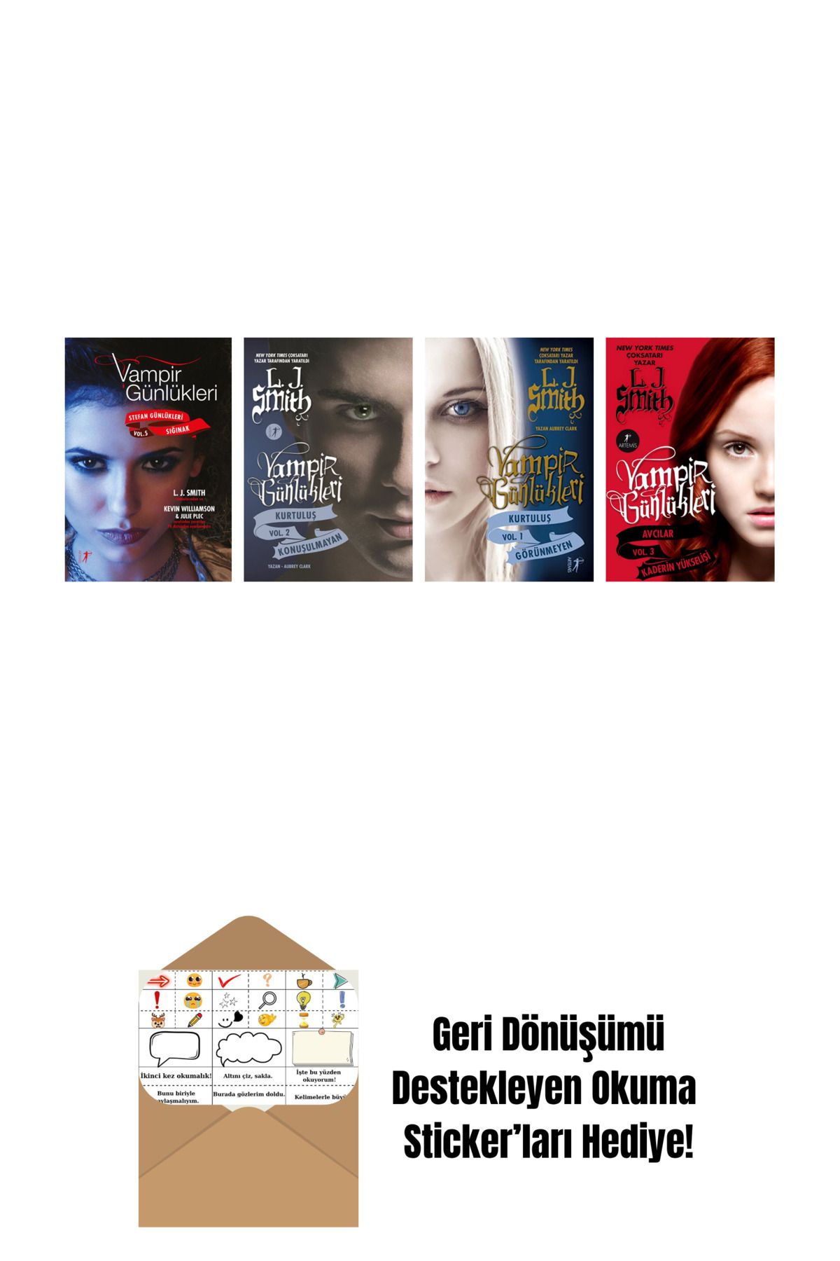 Artemis Yayınları L. J. Smith 4 Kitap Set + Okuma Sticker'ları