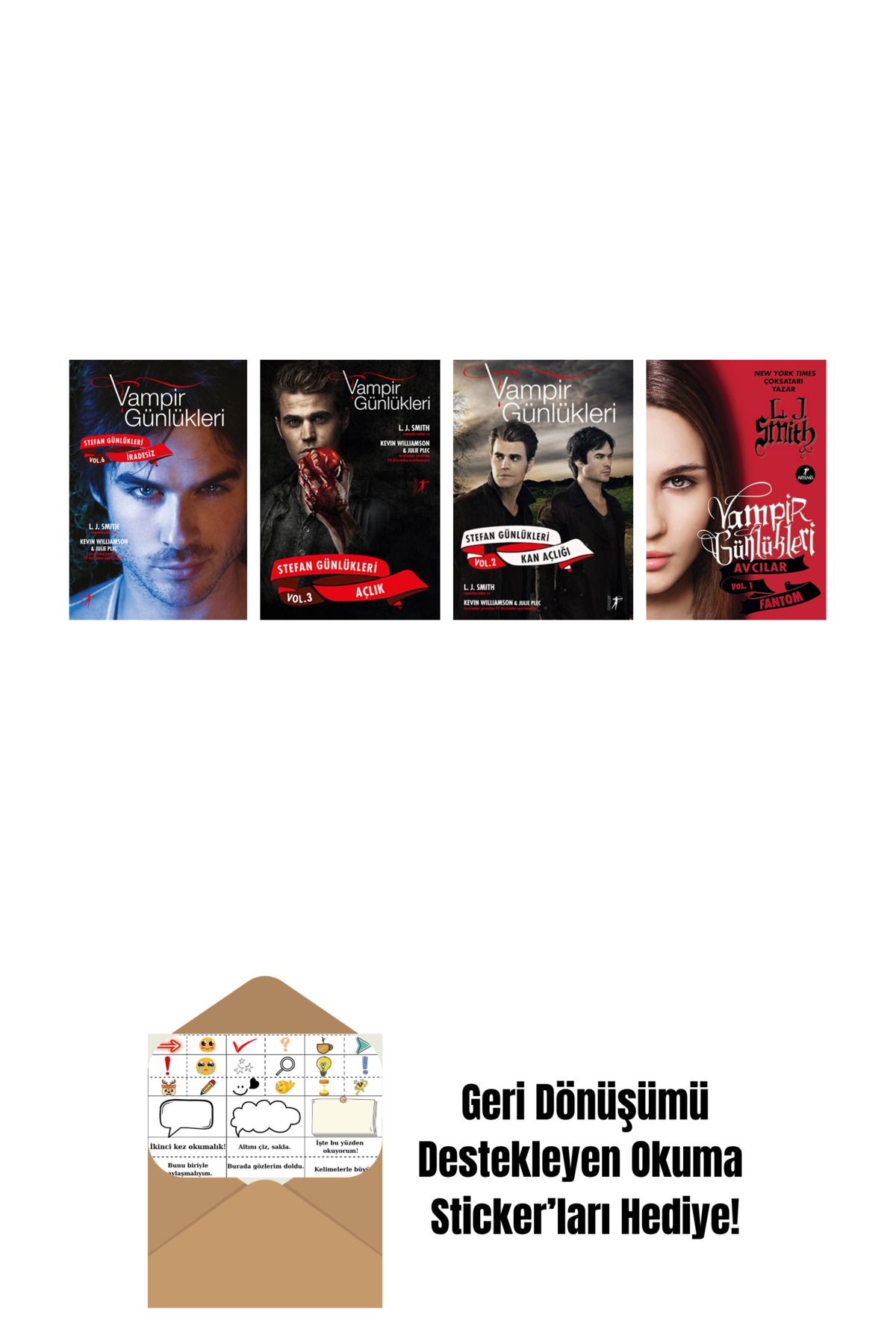 Artemis Yayınları L. J. Smith 4 Kitap Set + Okuma Sticker'ları