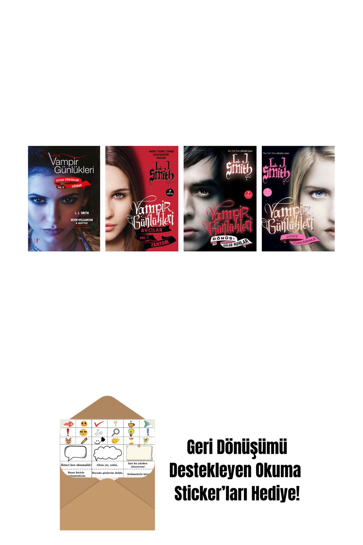 Artemis Yayınları L. J. Smith 4 Kitap Set + Okuma Sticker'ları
