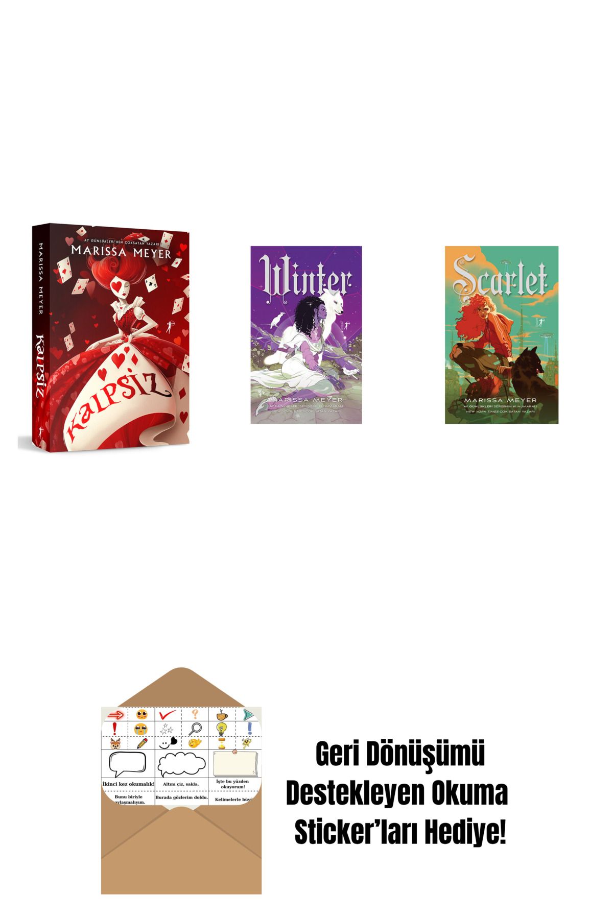 Artemis Yayınları Marissa Meyer 3 Kitap Set + Okuma Sticker'ları