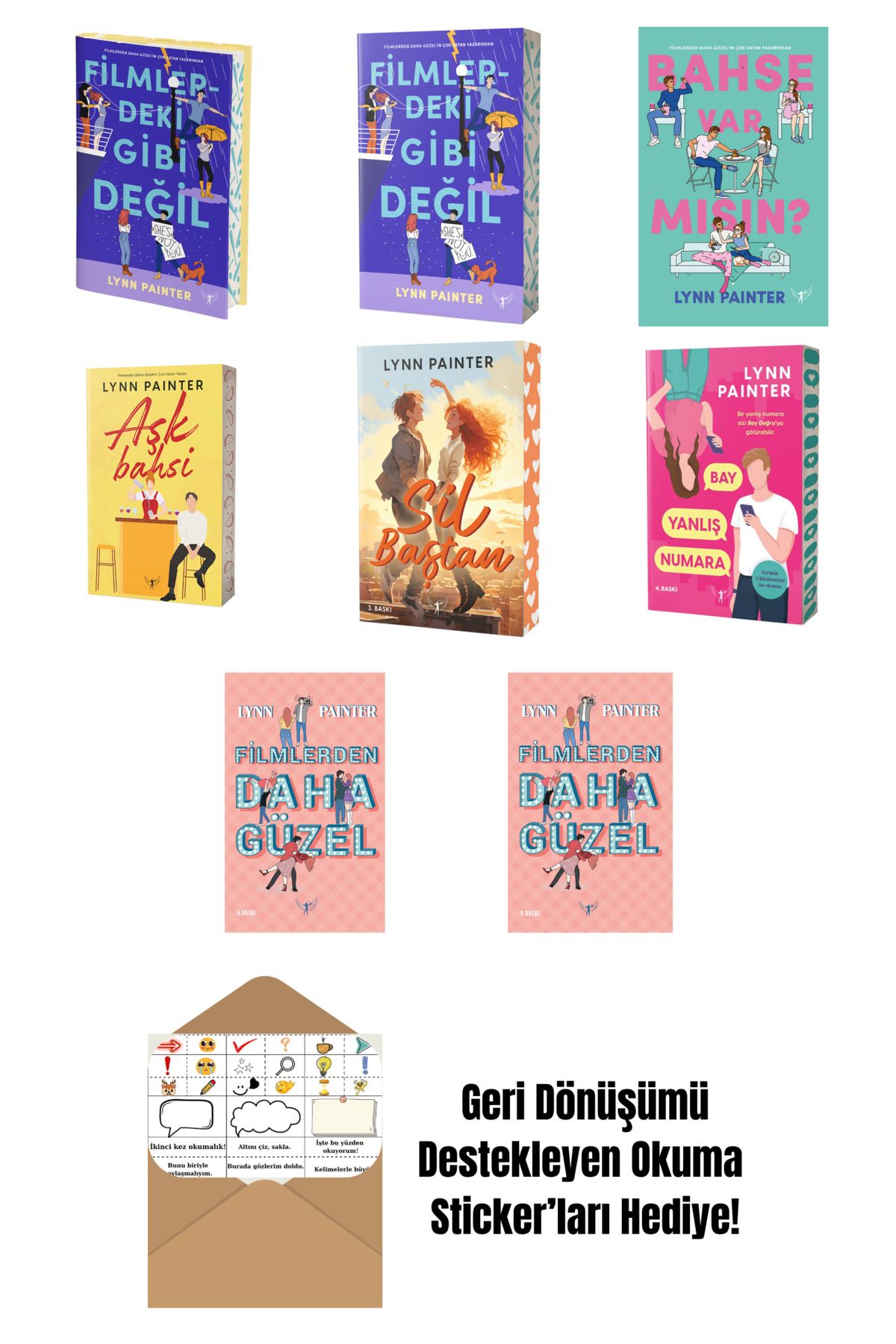 Artemis Yayınları Lynn Painter 8 Kitap Set + Okuma Sticker'ları