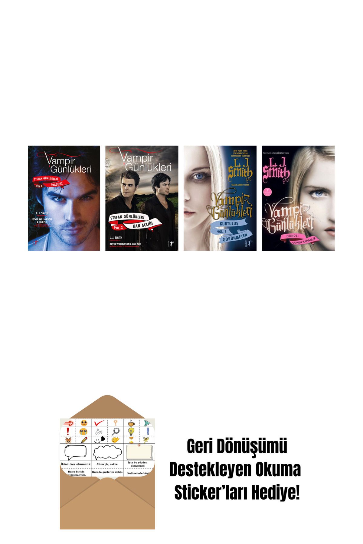 Artemis Yayınları L. J. Smith 4 Kitap Set + Okuma Sticker'ları
