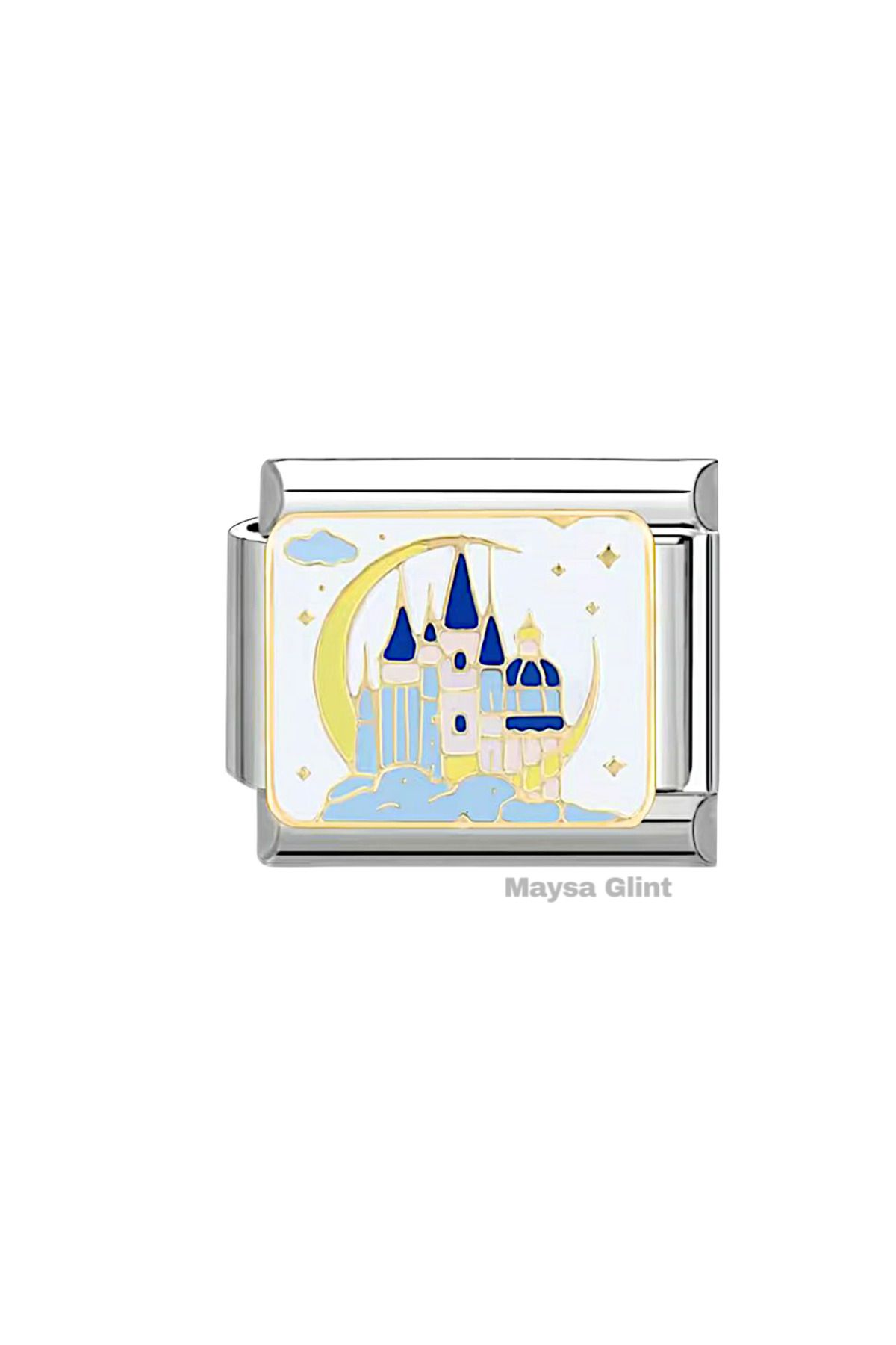 Maysa Glint Disneyland Paslanmaz Çelik Charm İtalyan Bileklik Charmı Peri Çizgi Film Karakteri