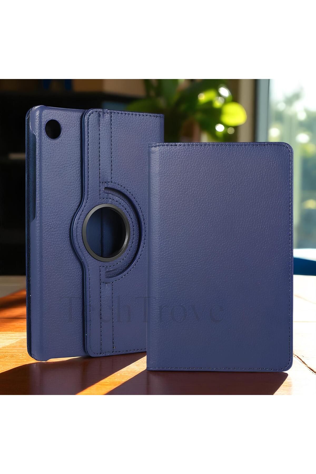 TechTrove Lenovo Tab M10 Plus TB-125F - TB-128F 3. Jenerasyon Kılıf 360 Dönebilen Standlı Pu Deri Kılıf
