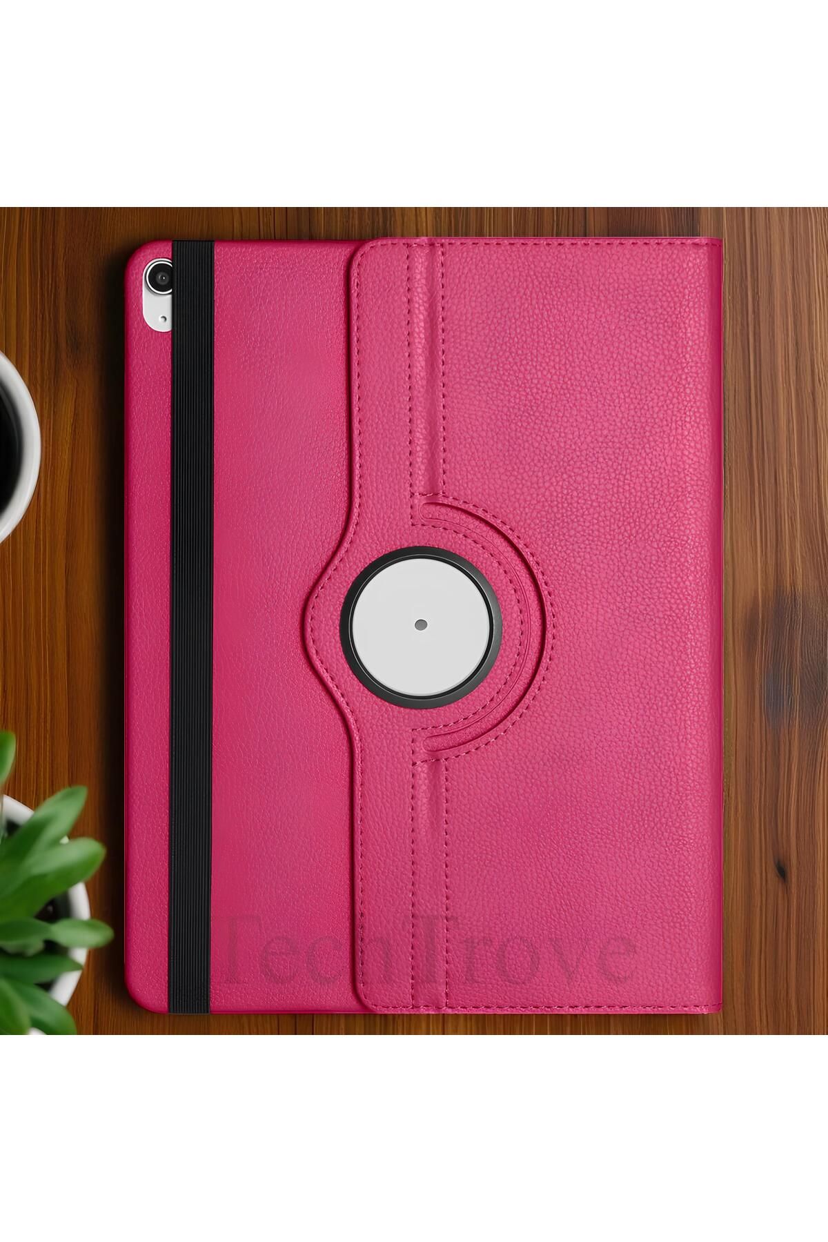 TechTrove Apple iPad Air 13 2024 Kılıf 360 Dönebilen Standlı Pu Deri Kılıf