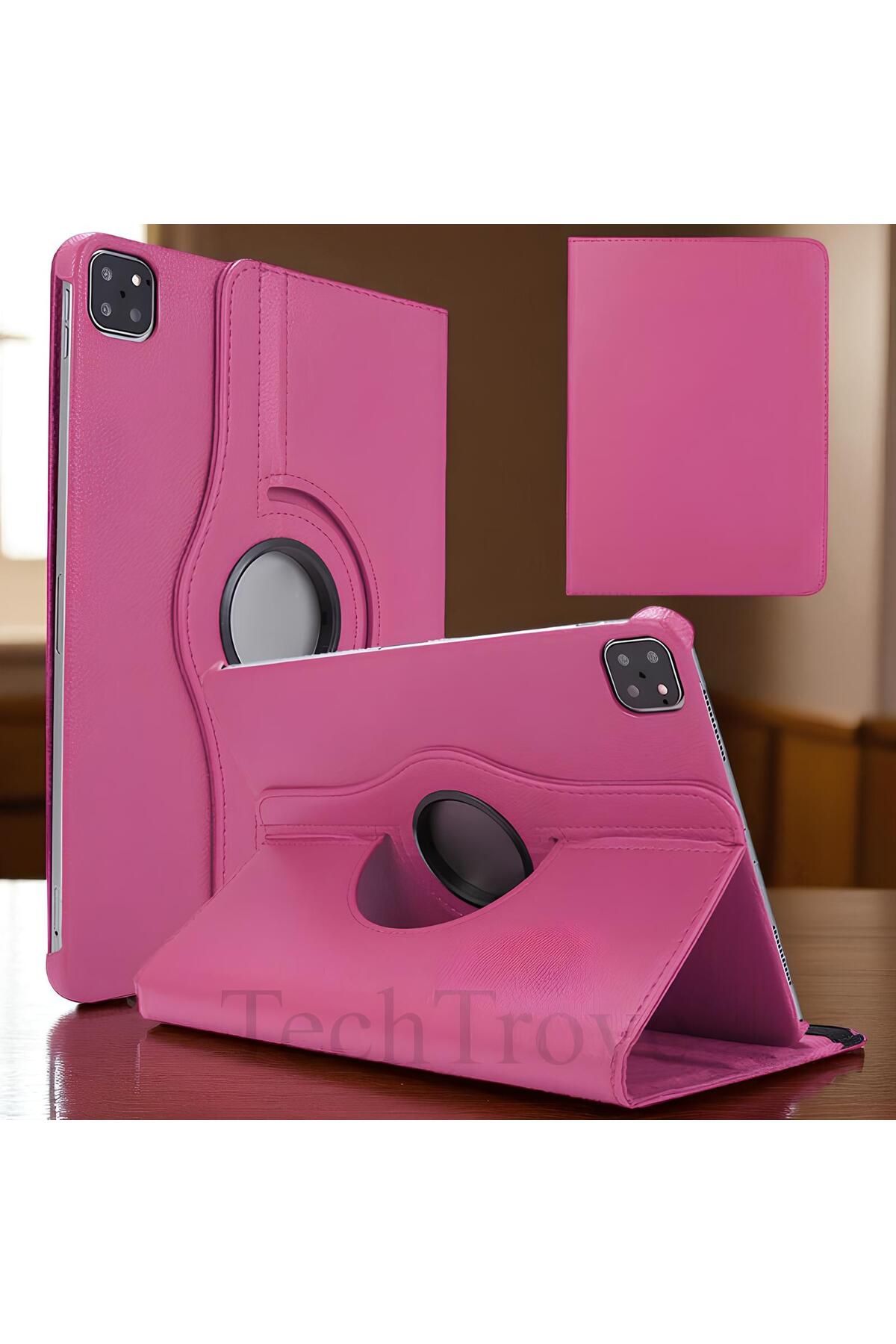 TechTrove Apple iPad Air 11 2025 M3 Kılıf 360 Dönebilen Standlı Pu Deri Kılıf
