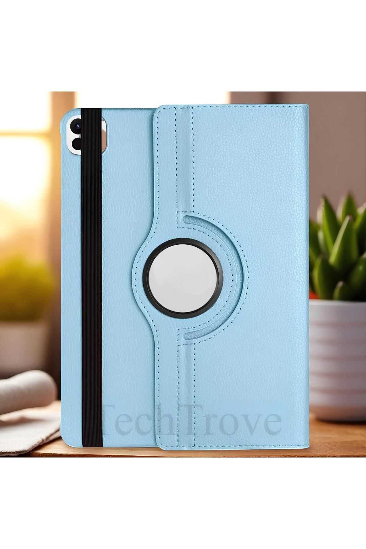 TechTrove Apple iPad Pro 11 2024 Kılıf 360 Dönebilen Standlı Pu Deri Kılıf