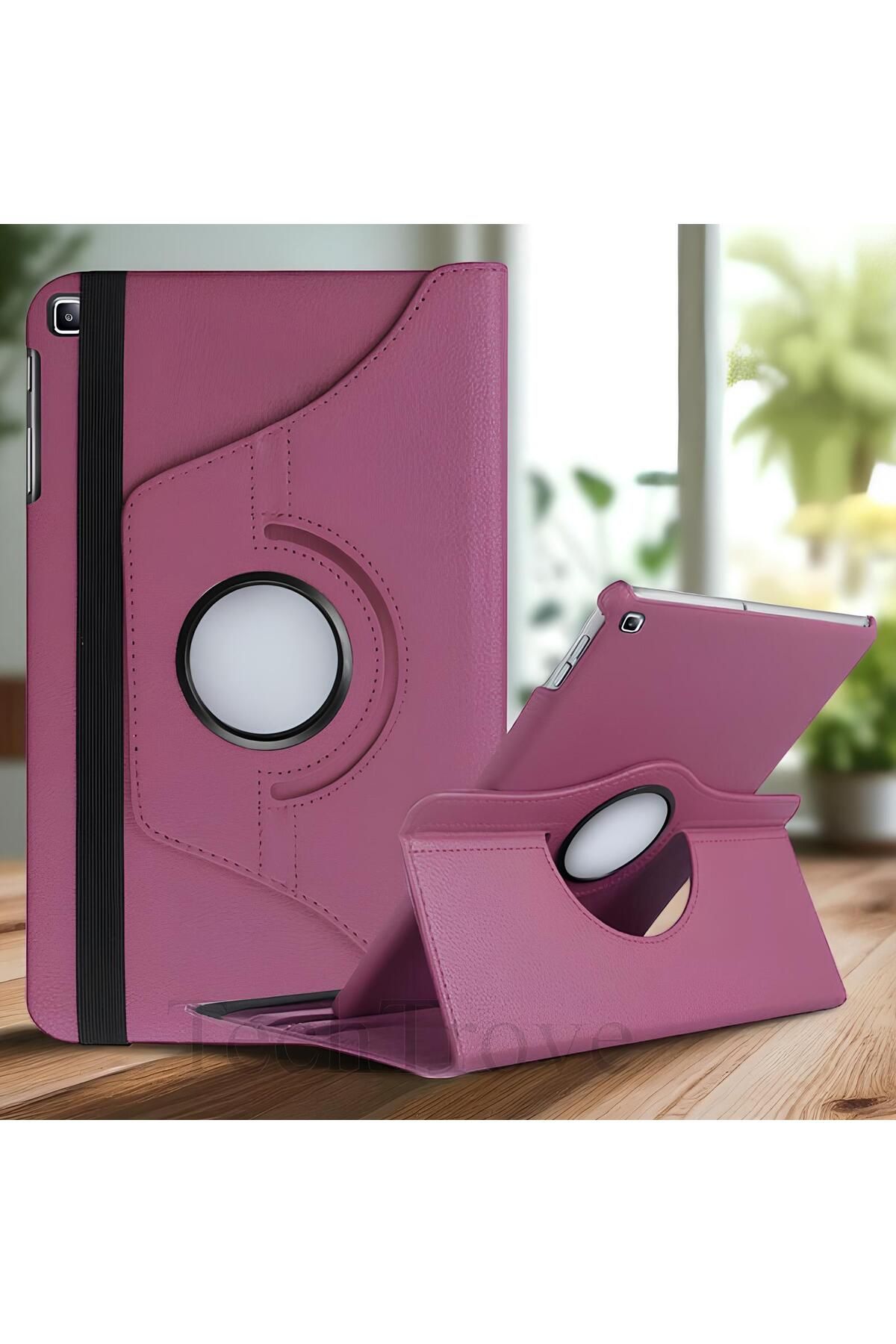 TechTrove Galaxy Tab S6 Lite P610 Kılıf 360 Dönebilen Standlı Pu Deri Kılıf