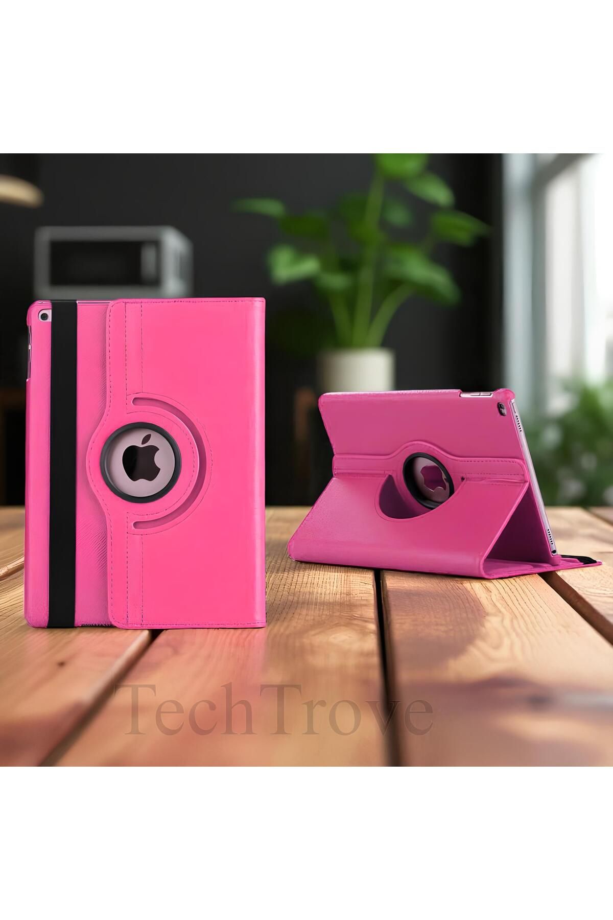 TechTrove Apple iPad 10.2 2021 (9.Nesil) Kılıf 360 Dönebilen Standlı Pu Deri Kılıf