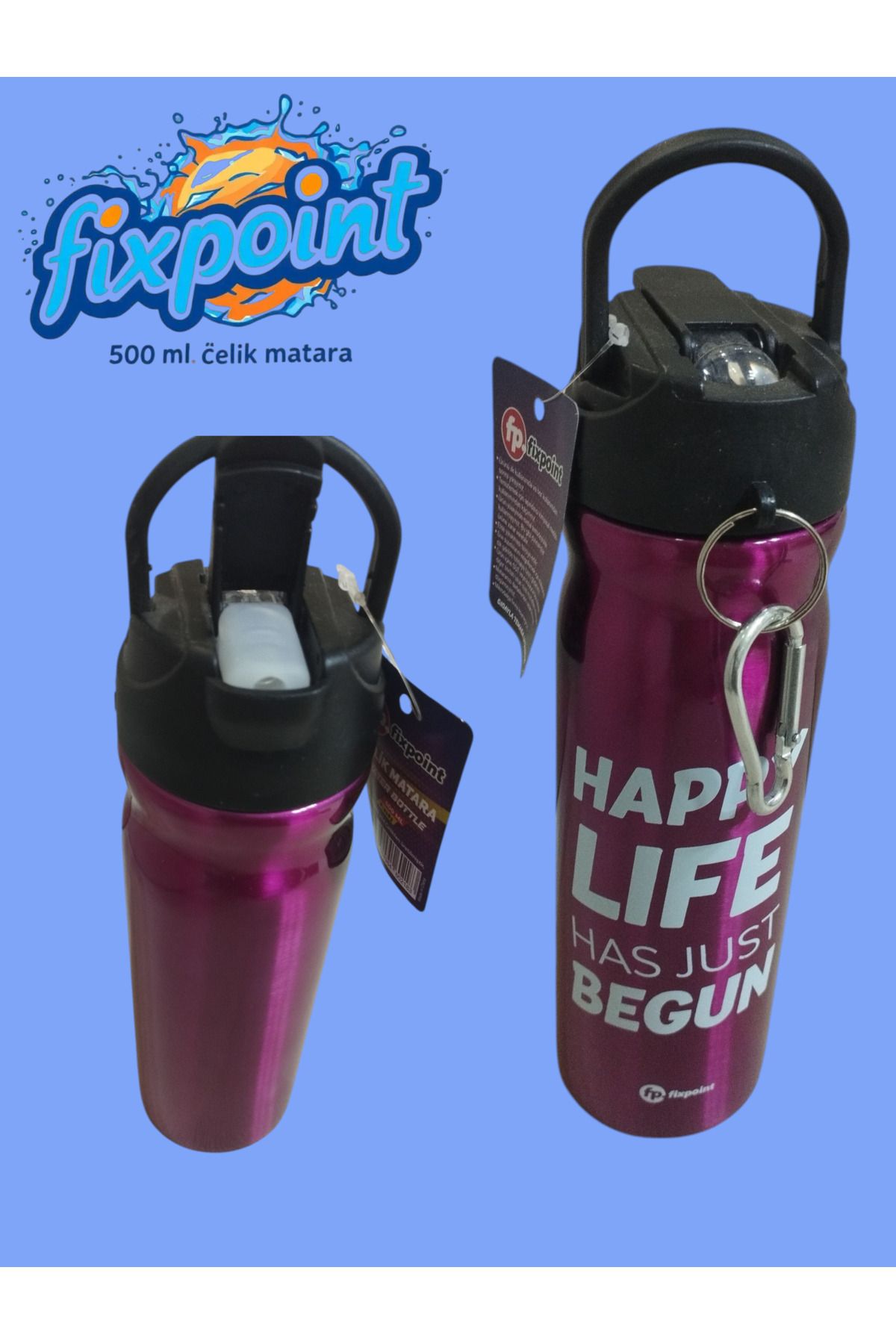 FixPoint MATARA 500 ML 304 ÇELİK Happy lıfe