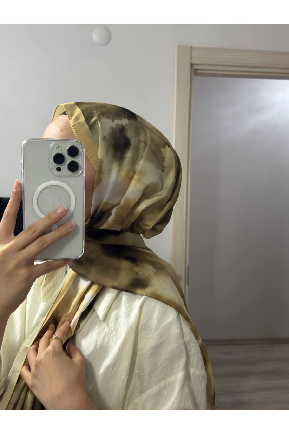 Hafsa Scarfs BOHEM DESEN VUAL ŞAL SARI