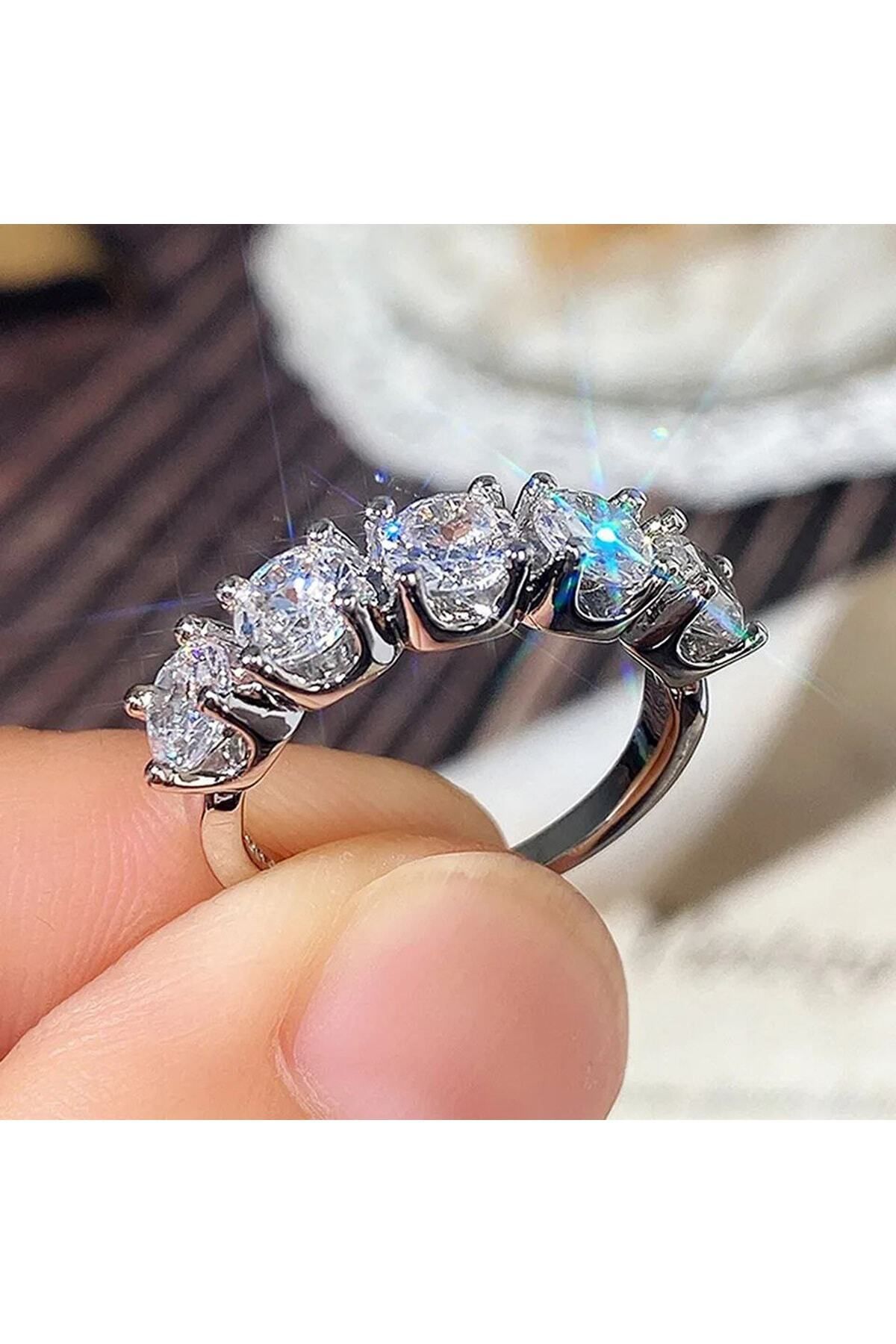 Shiklik MODA Parlak Zirkon Taşlı Şık Yüzük